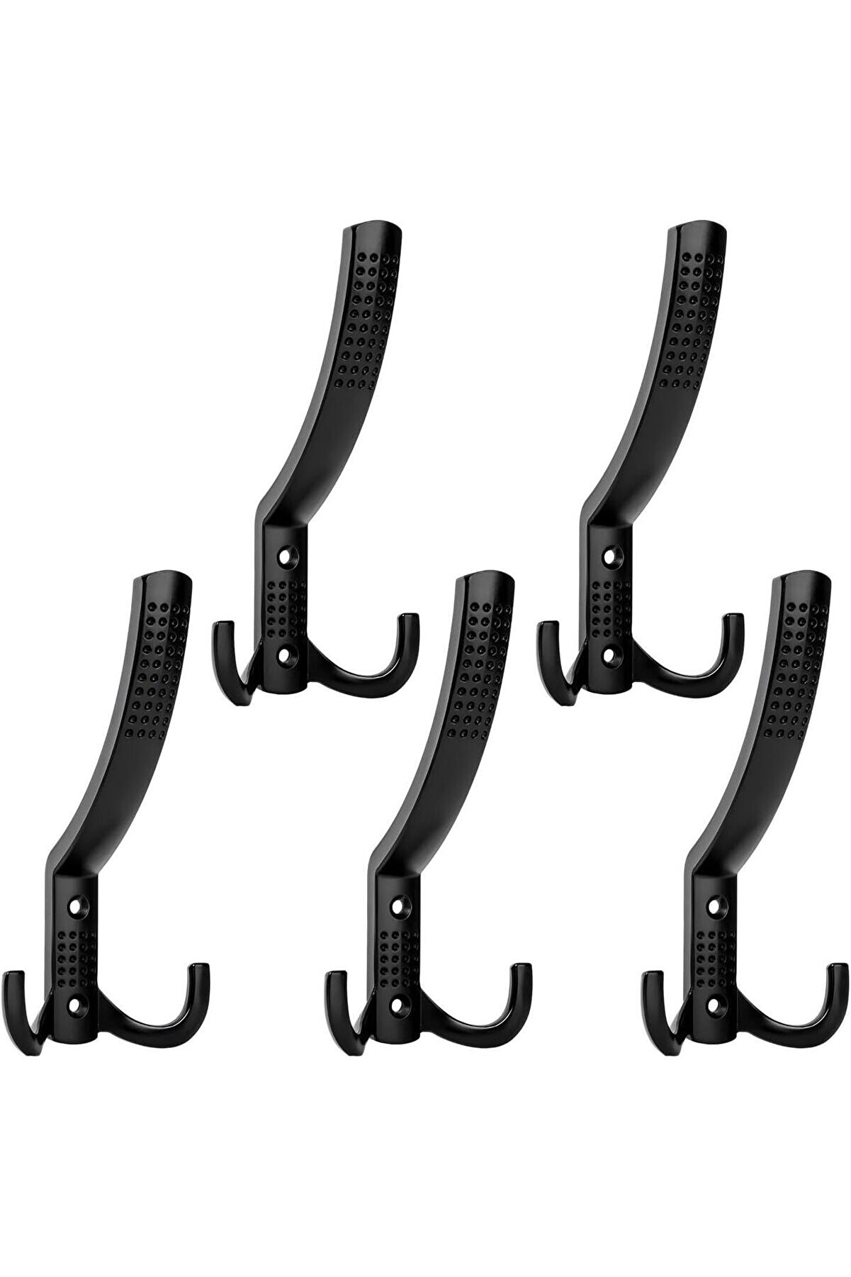 STOREMAX shopverse 5 Adet Noktalı Askı Vestiyer Duvar Dolap Askısı Siyah Metal Mobilya Kapı Askılığı Askılık
