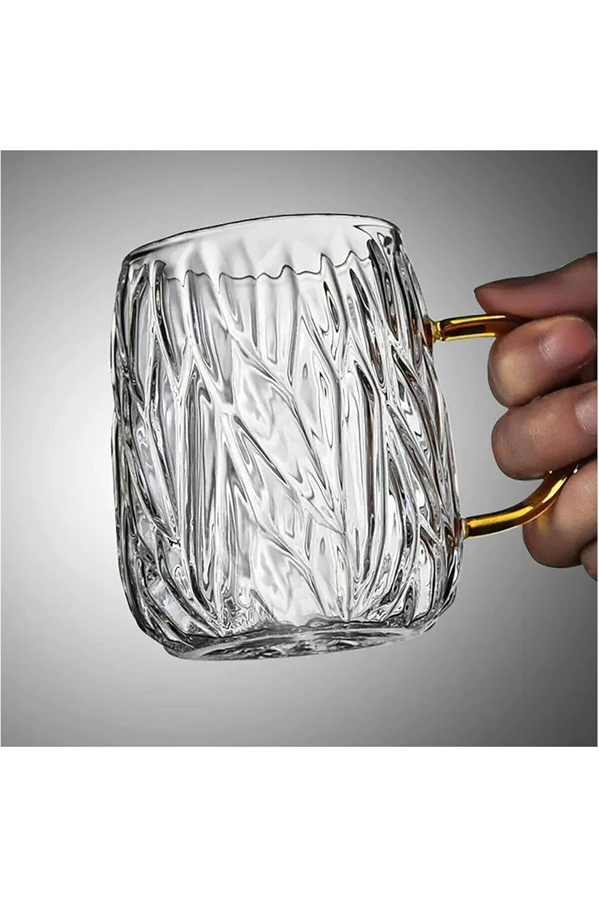 STOREMAX shopverse Cam Kupalar Retro Şeffaf Cam Kupa Kahve Çay Kupası Çift Yüksek Değerli Cam Kupa Saplı Kupa