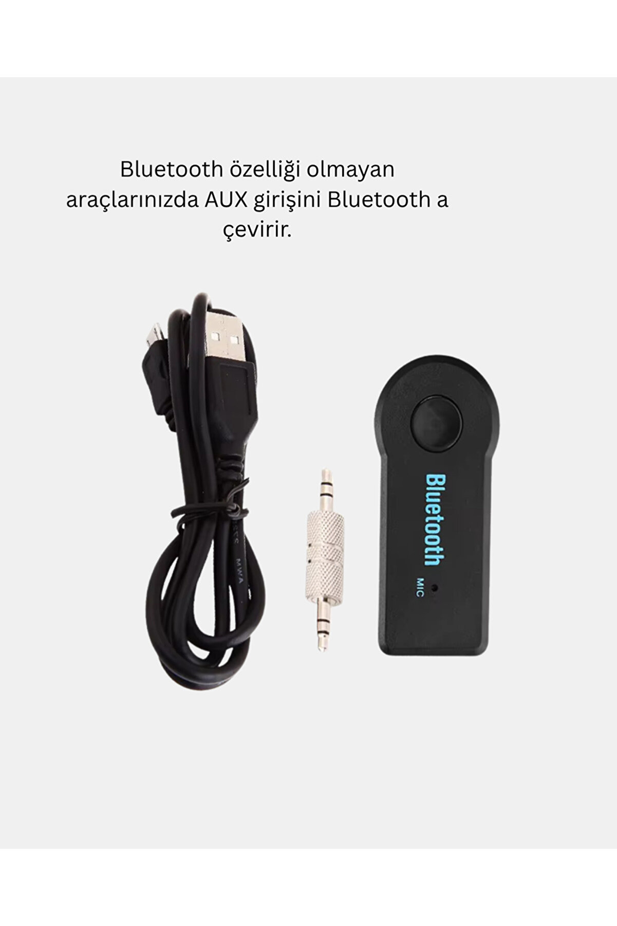 Buğz Bluetooth Araç Ki̇ti̇ Aux Mp3 Çalar Kablosuz Eller Serbest Ci̇haz