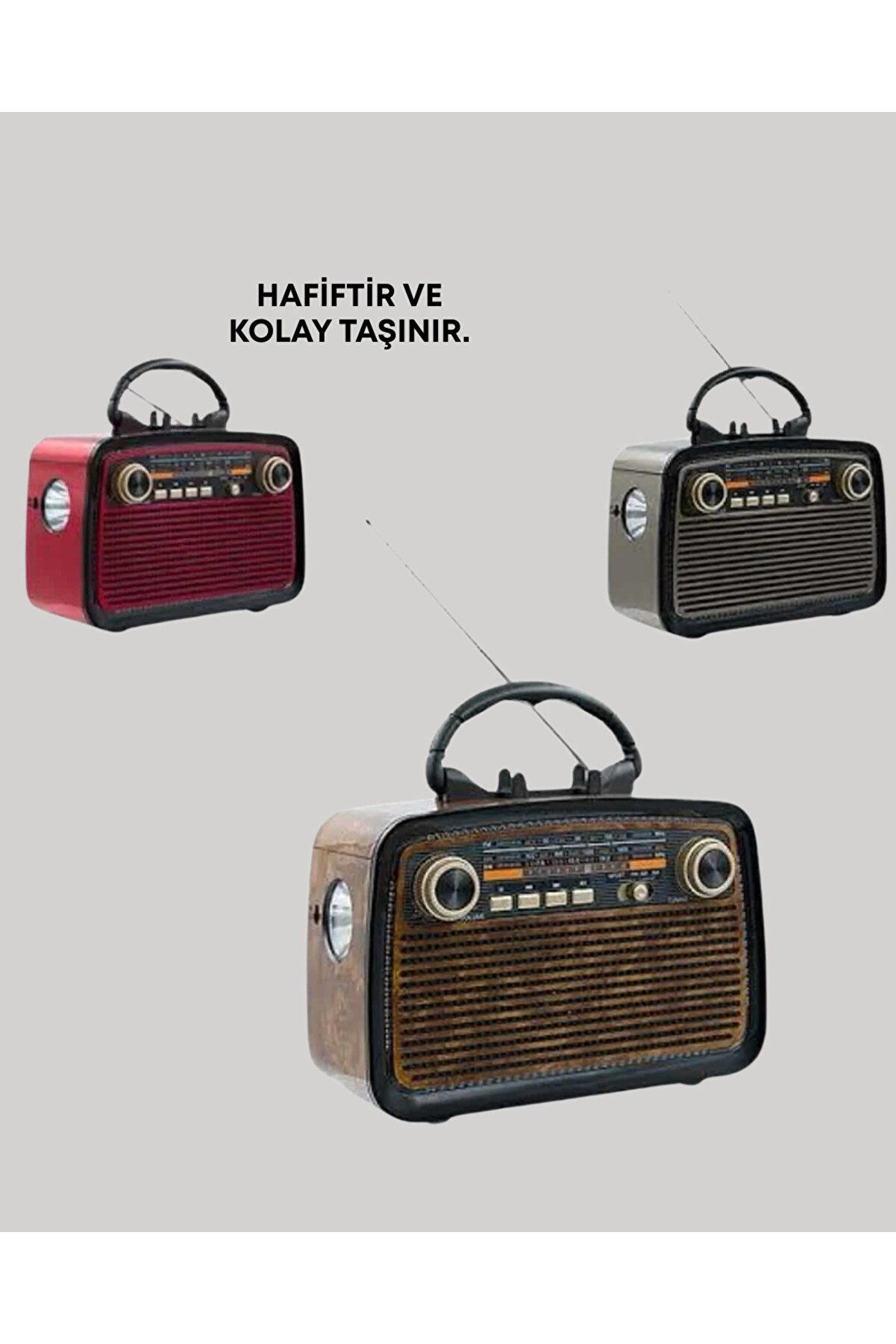 Taşınabi̇li̇r Bluetooth Hoparlör – Modern Teknoloji̇ İle Nostalji̇k Radyo Deneyi̇mi̇, Fm/Am Fonksi̇yonu