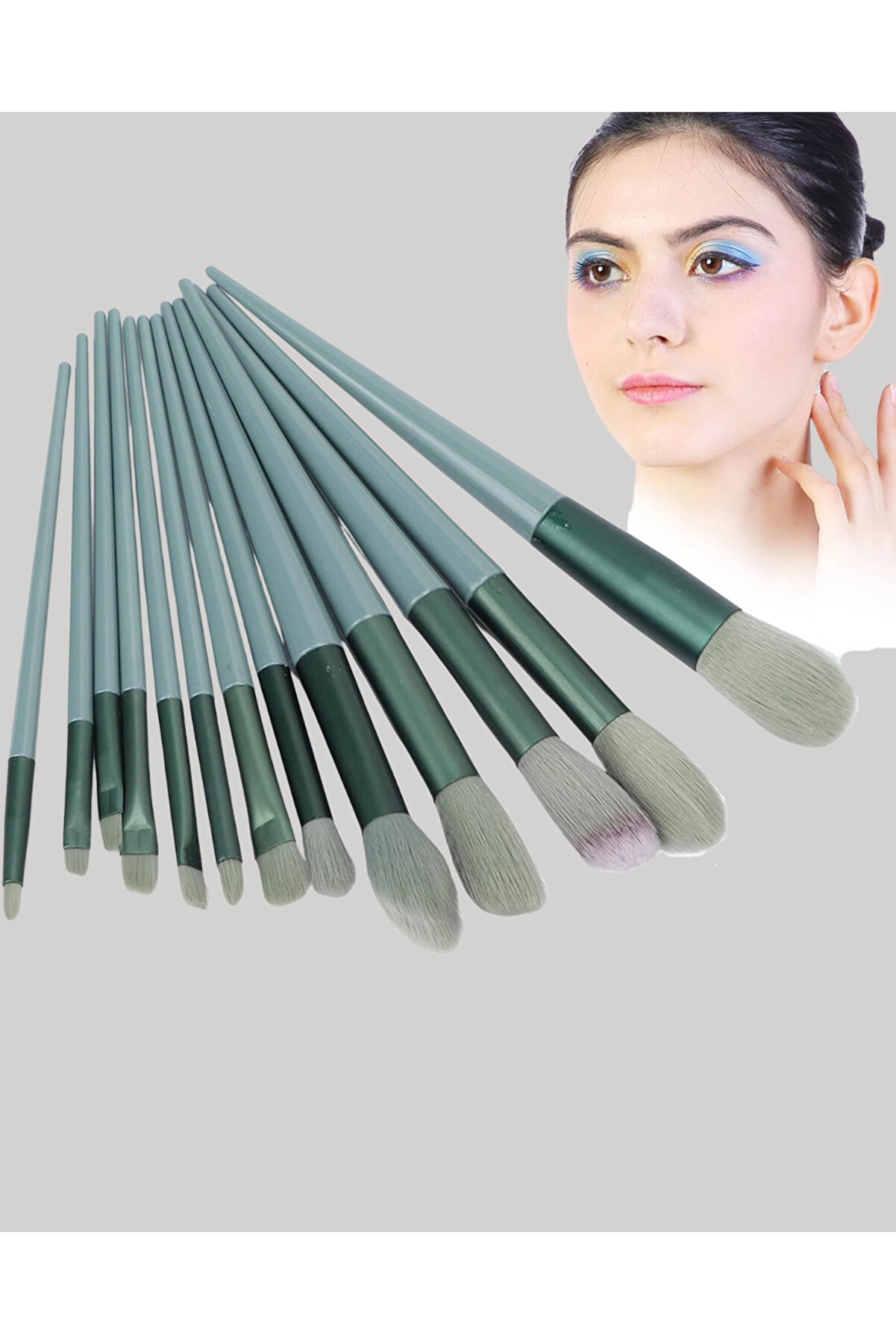 Profesyonel Kullanıma Uygun 13 Parça Makyaj Fırçası Takımı Fi̇ber Kıllı