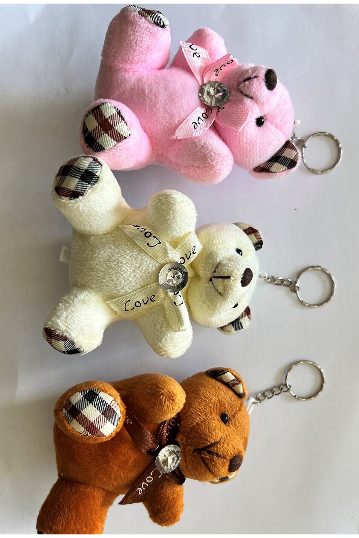 Ai̇rbrush Tattoo 3 Adet Bi̇rden Taşlı Anahtarlık Ayıcık Oyuncak