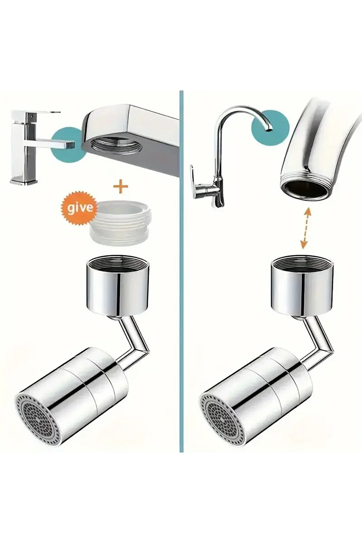 Go İthalat 720 Derece Oynar Tasarruflu Musluk Ucu (4457)