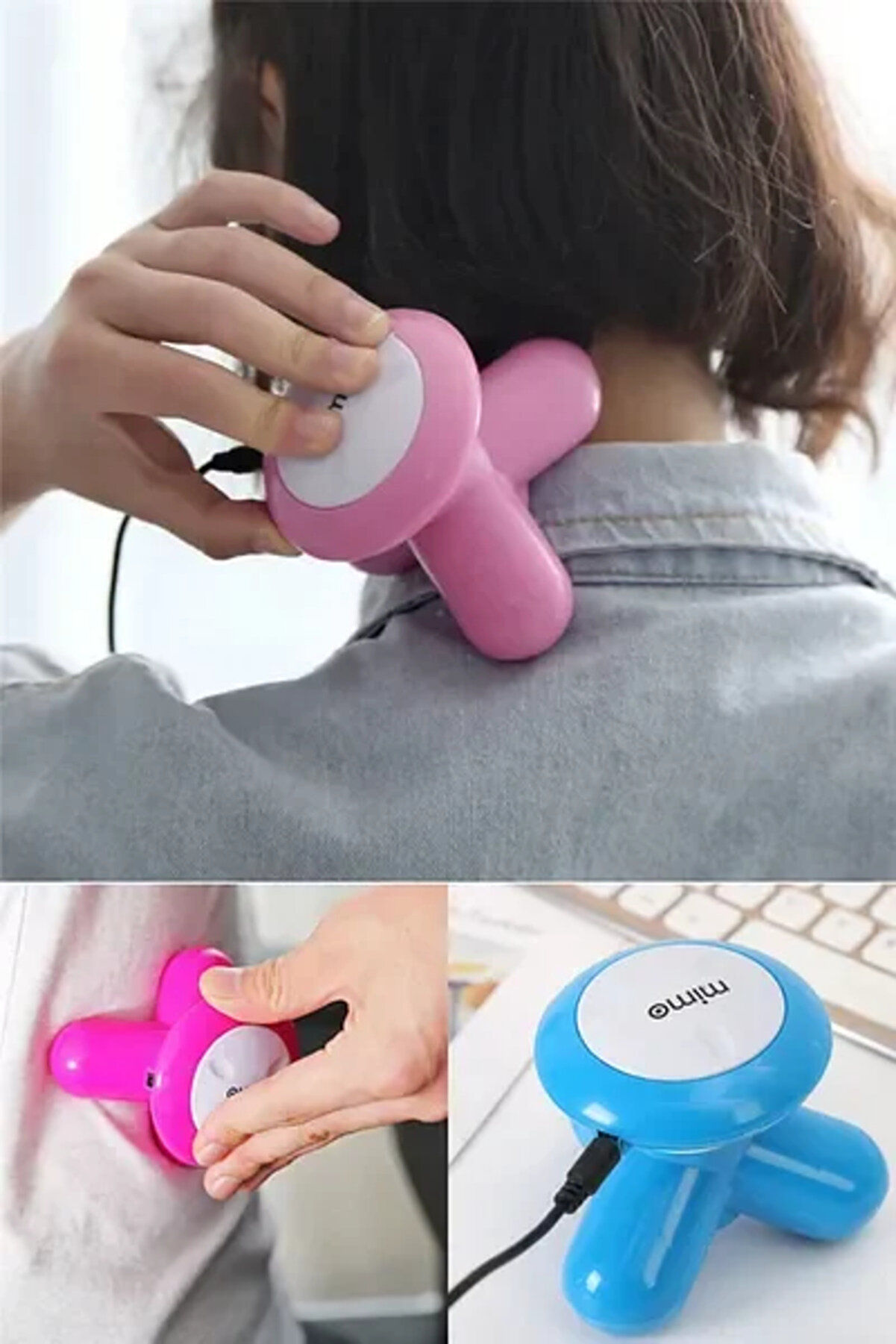 Go İthalat Mi̇no Mi̇ni̇ Ti̇treşi̇mli̇ Masaj Aleti̇  Kablolu Veya Kablosuz (4457)