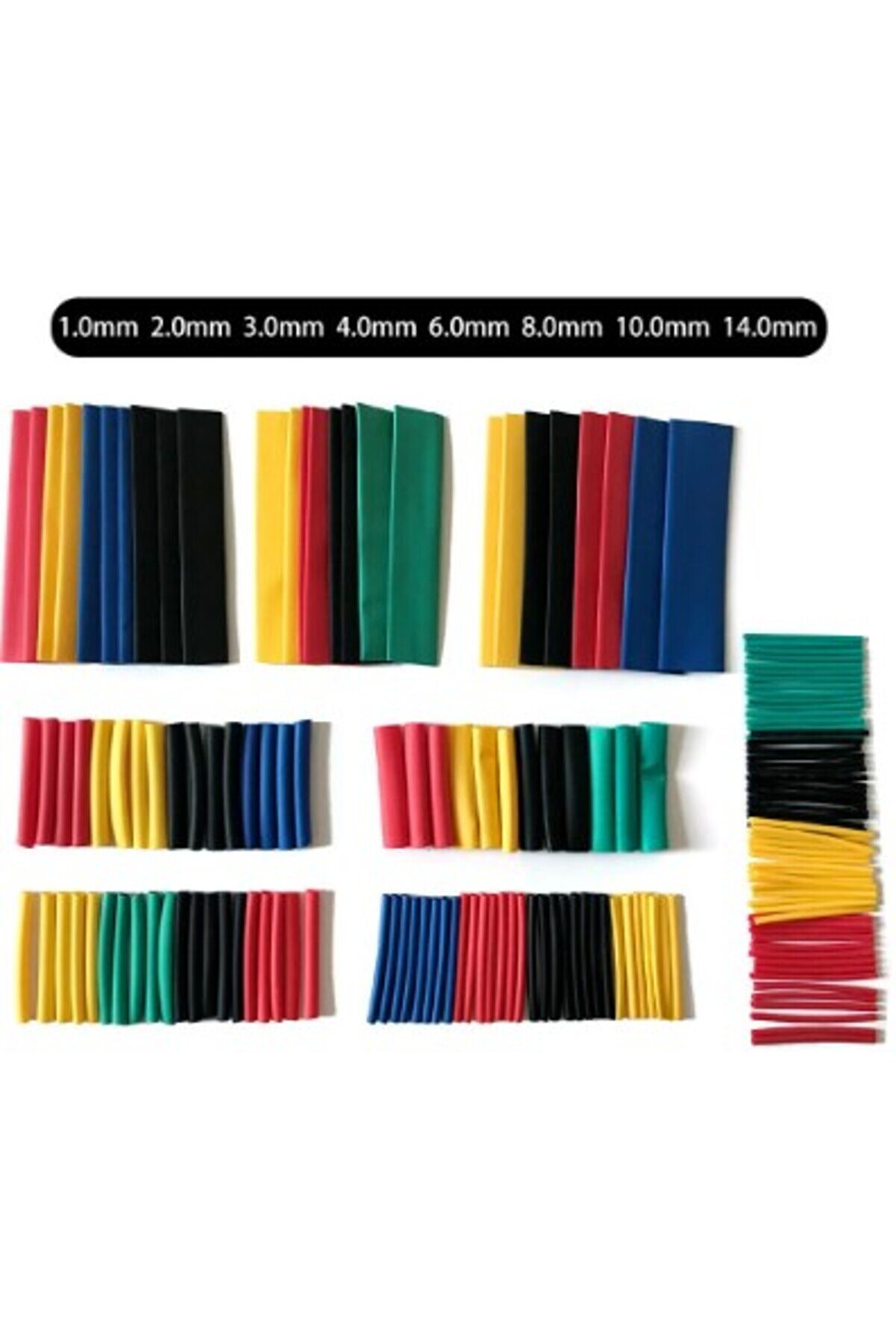 Go İthalat 164 Par&ccedil;a Set Isıyla Daralan Makaron Kablo Koruyucu Kılıf (5258)