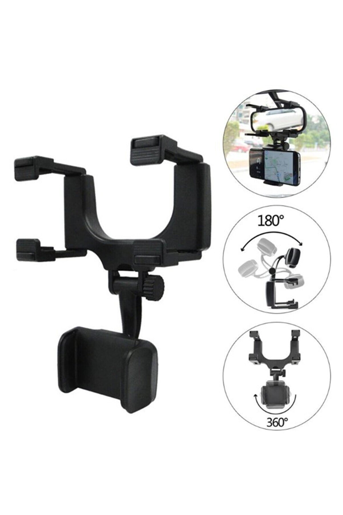 Go İthalat Araba Di̇ki̇z Aynasına Takılan Telefon Tutucu (4457)