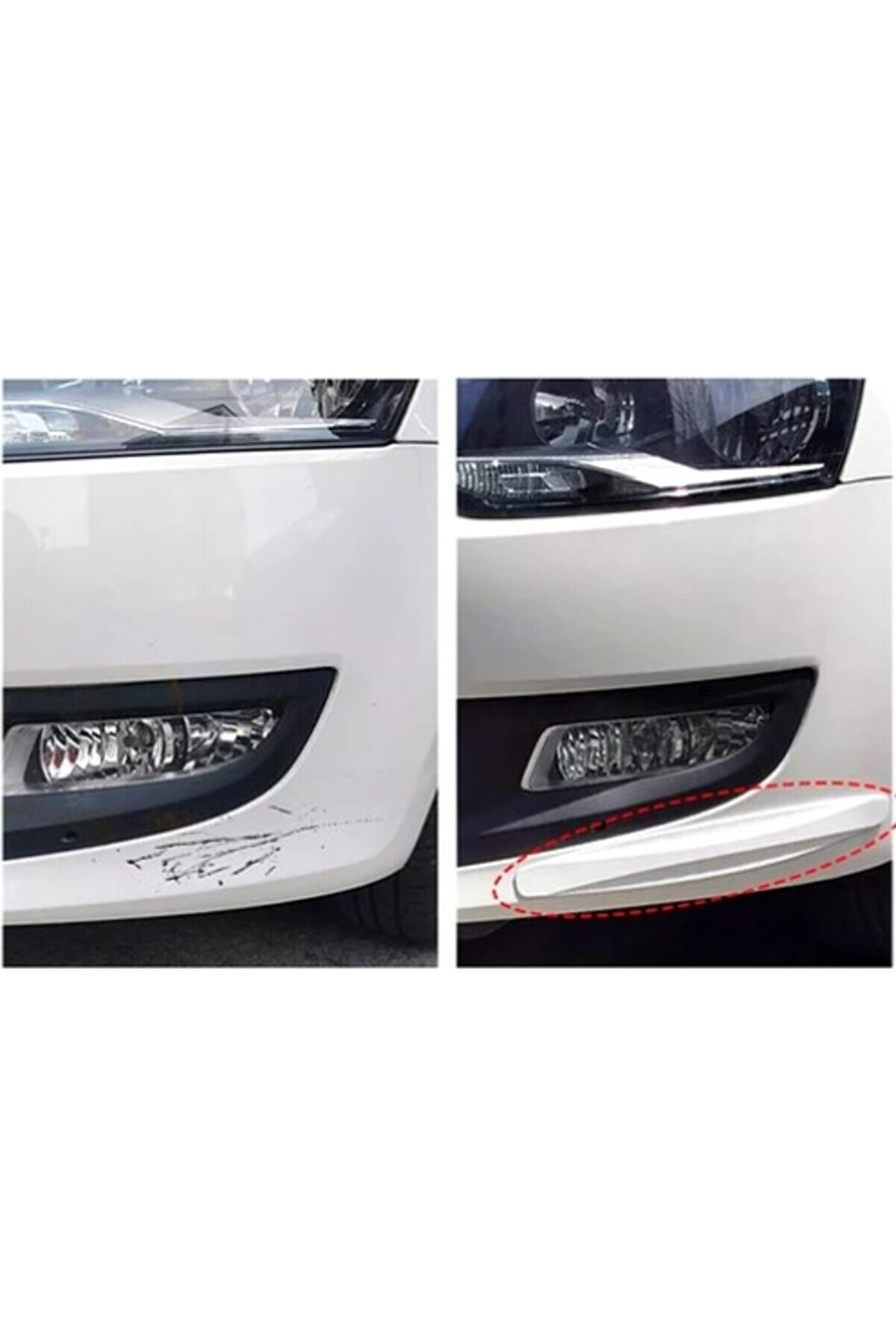 Go İthalat Araba Tampon Koruyucu Karbon Desenli̇ Si̇yah Beyaz (4457)