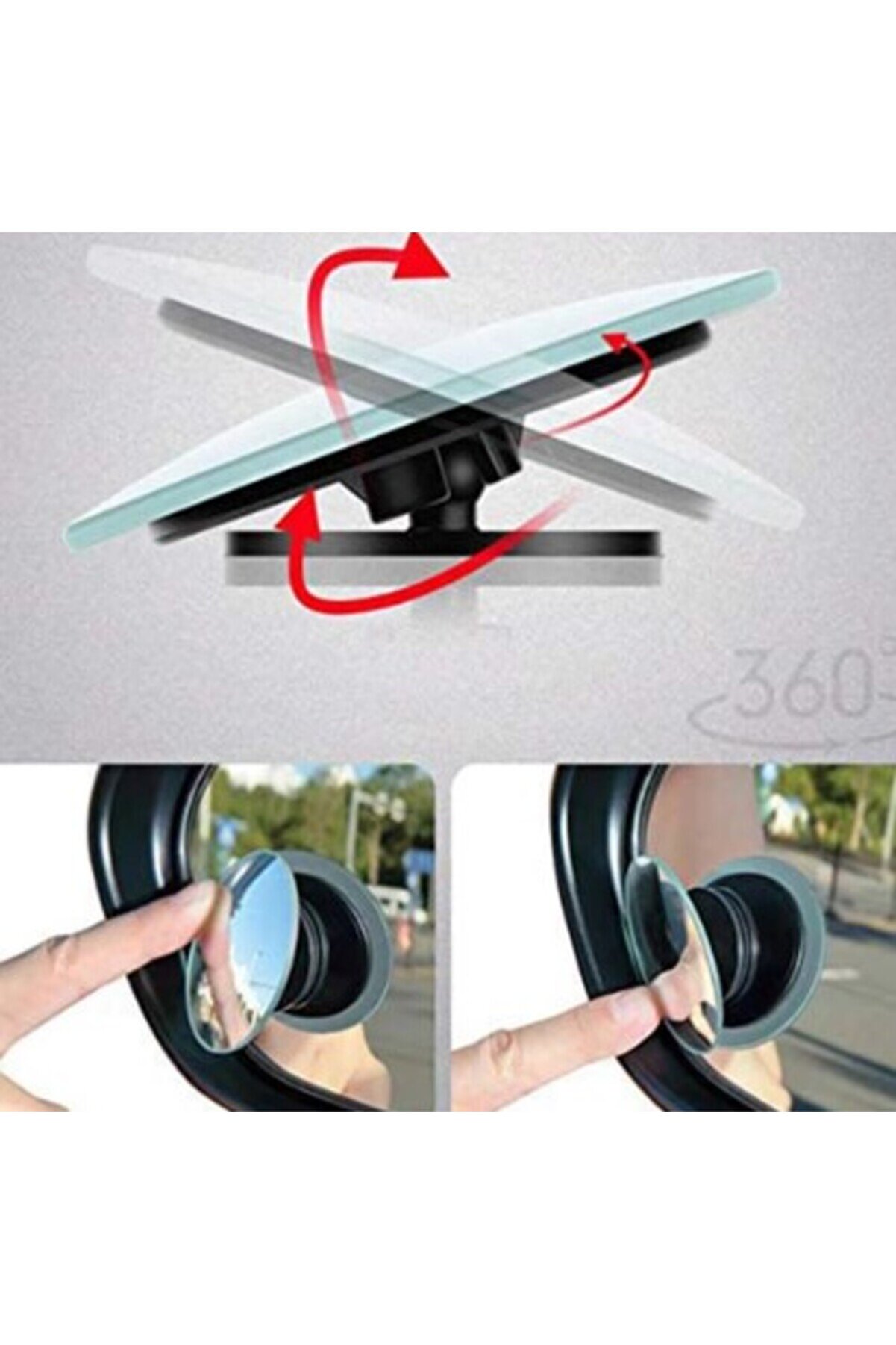 Go İthalat &Ccedil;er&ccedil;evesi̇z Ayarlanabi̇li̇r K&ouml;r Nokta Aynası 2 Li̇ (4457)