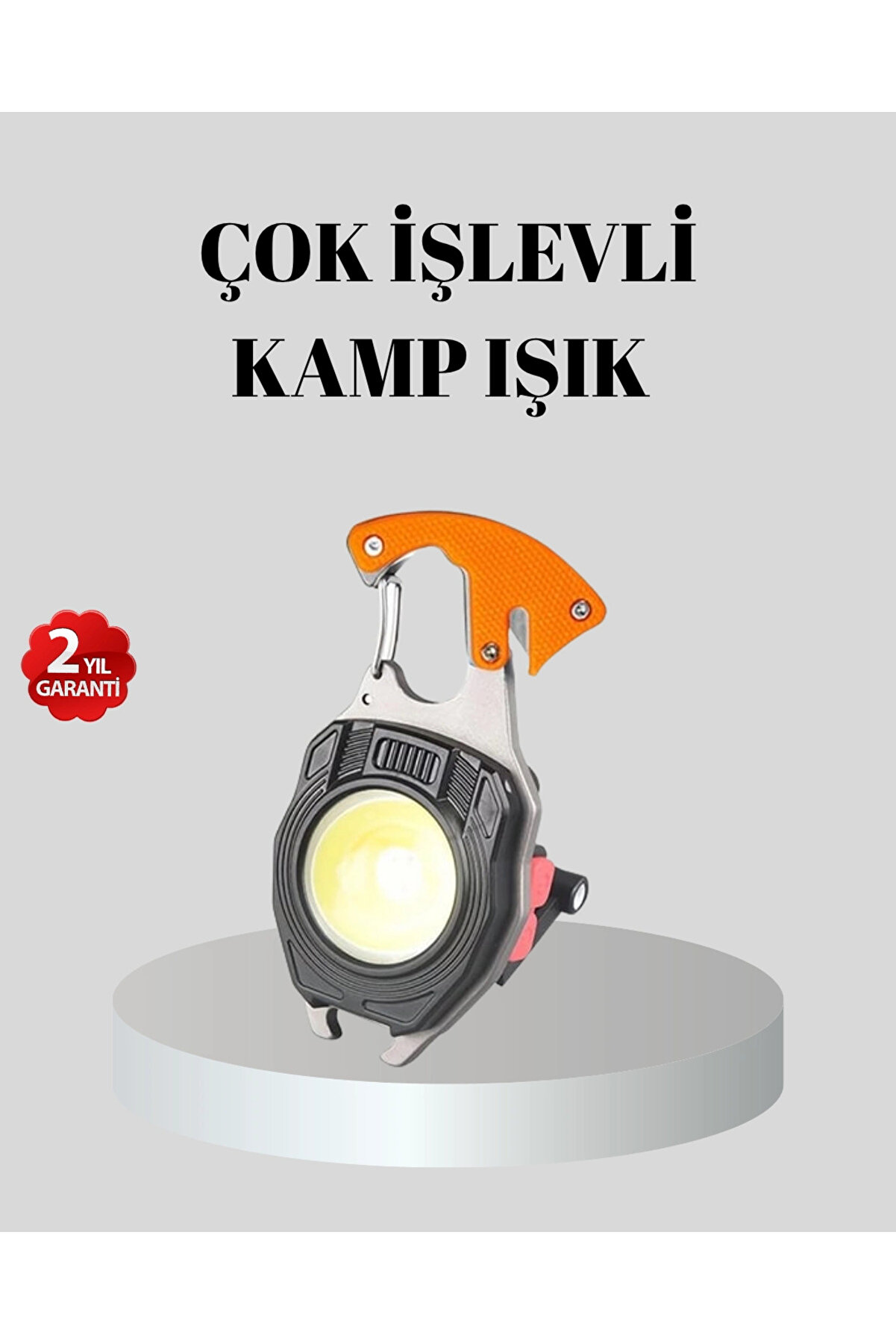 gizmurstore Çok Fonksiyonlu Anahtarlık Fener – Güçlü LED Işıklı, Şarjlı, Düdüklü ve Tornavidalı Mini El Feneri