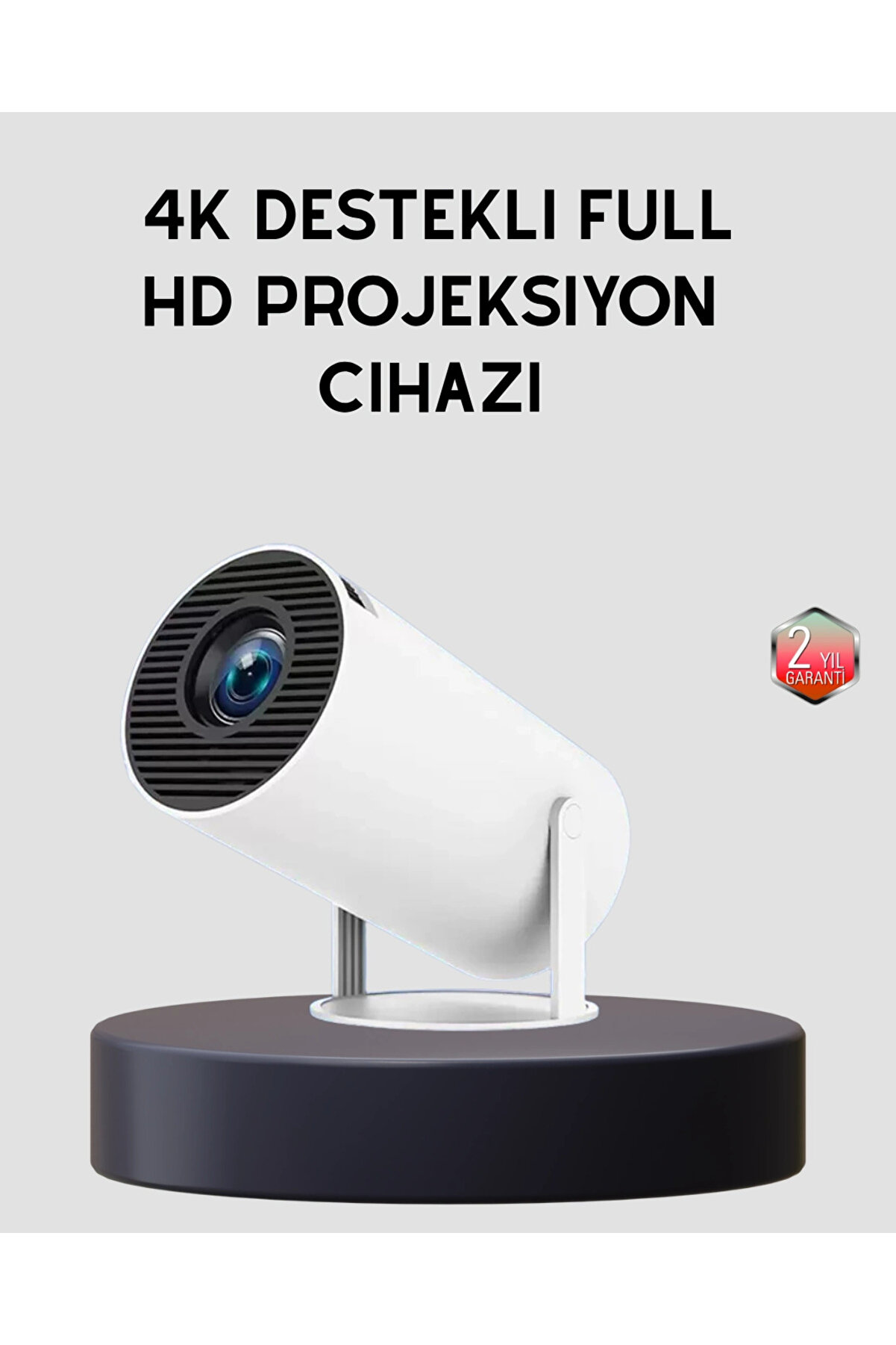 gizmurstore Ev Sineması Projeksiyon Cihazı – 160 ANSI Lümen, 4K Uyumlu ve Kablosuz Görüntü Aktarımı