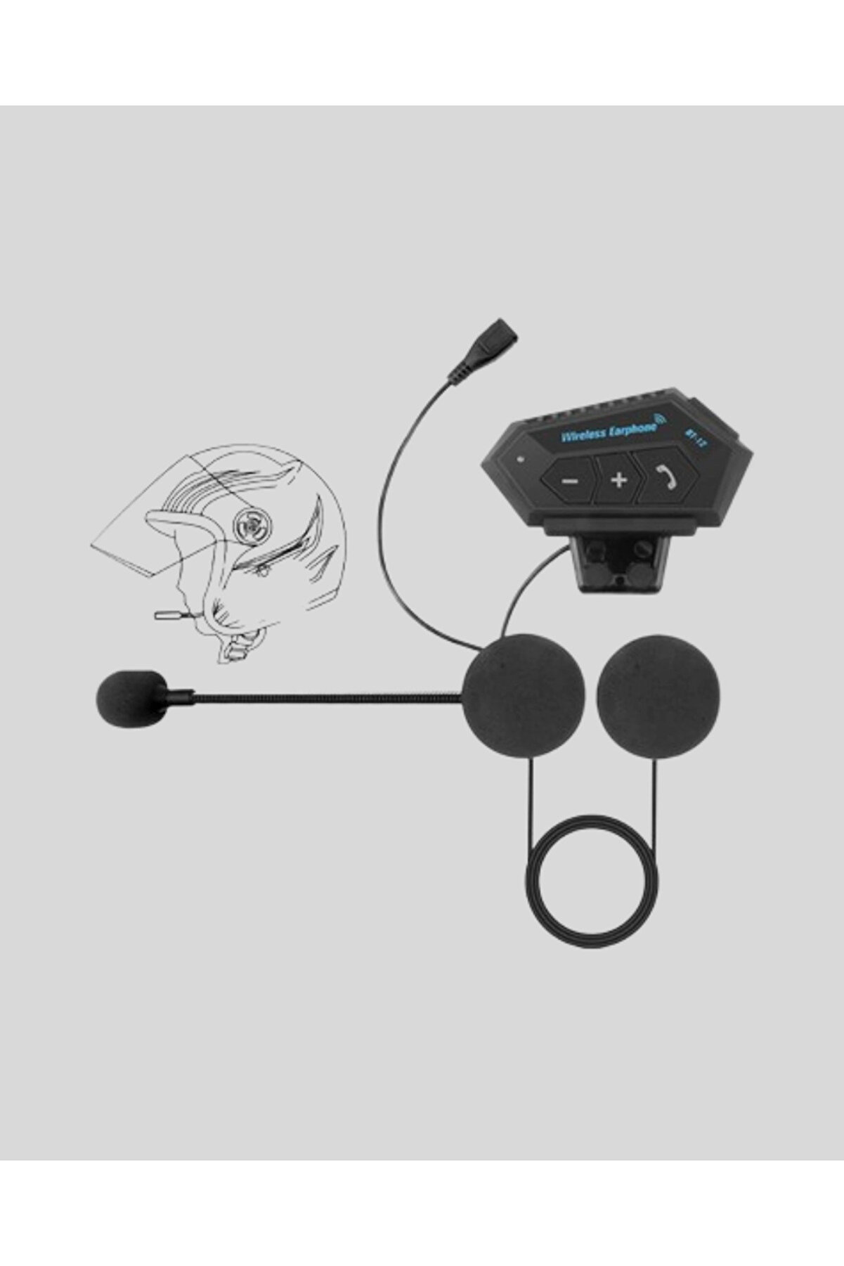 Bt22 Kablosuz Kask Kulaklığı – Bluetooth 5.0, Intercom, Su Geçi̇rmez Ve Uzun Ömürlü Batarya