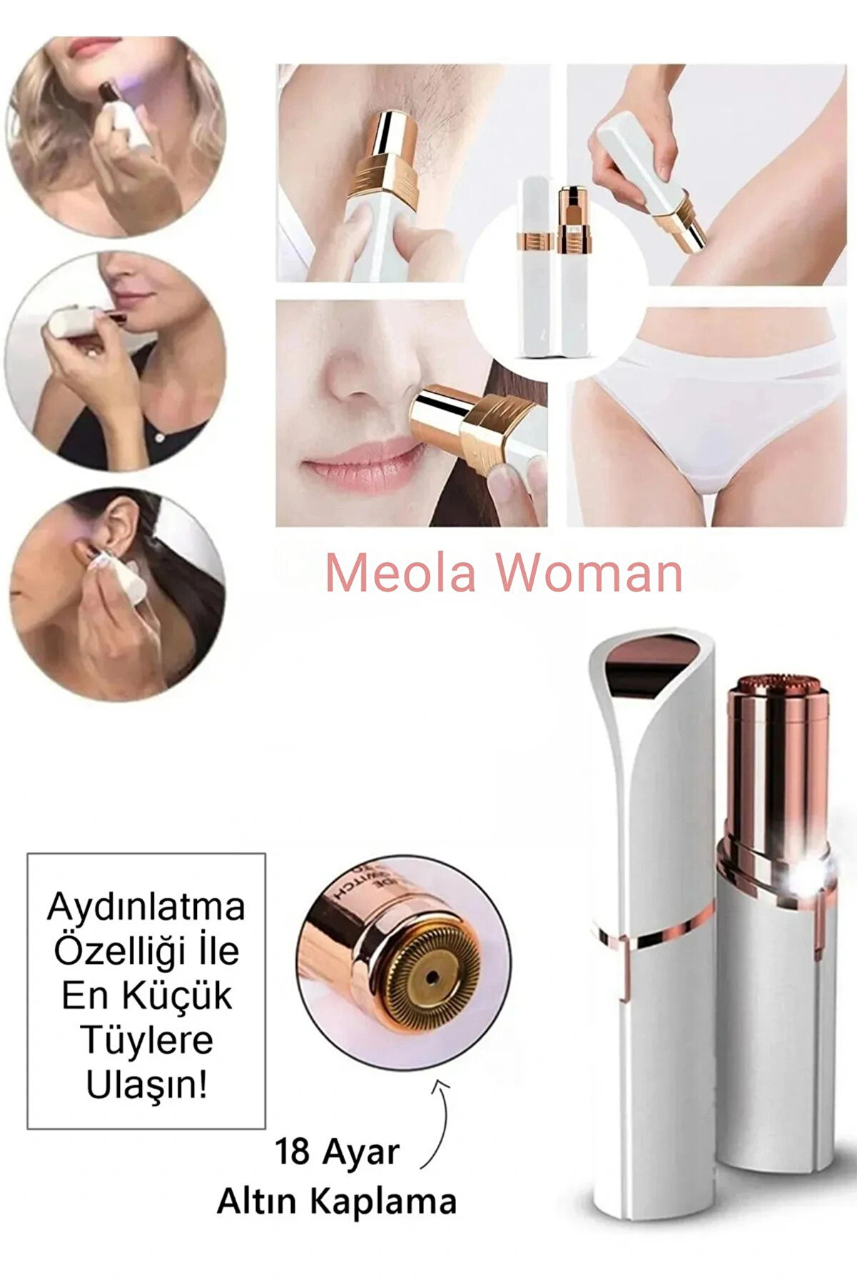 gizmurstore Yüz Vucut Epilasyon Aleti - Bıyık Alma Epilatörü - Yüz Epilatör - Bıyık Tüy Alma Aleti