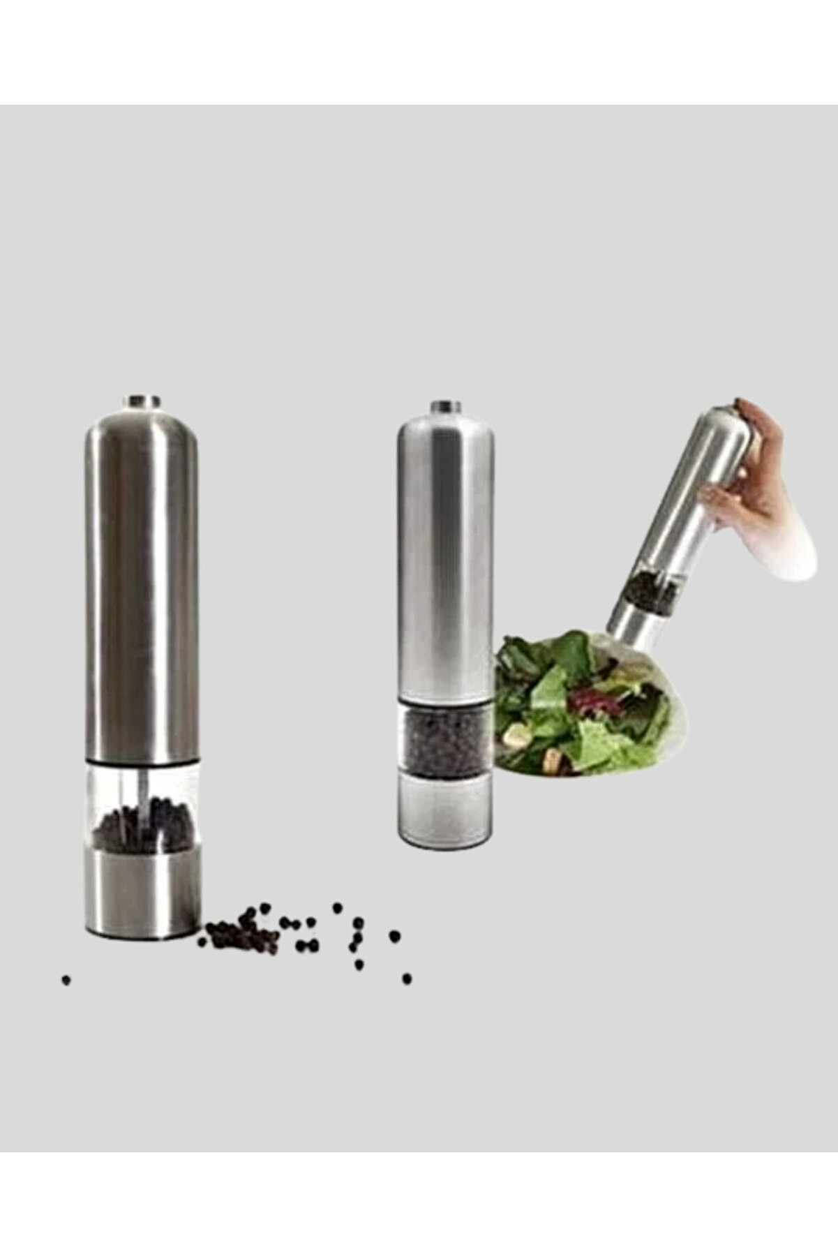 Otomati̇k Pi̇lli̇ Tuz Ve Karabi̇ber &Ouml;ğ&uuml;t&uuml;c&uuml; Seti̇