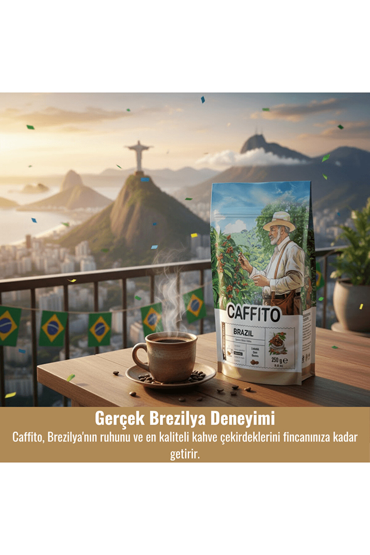 Beta Caffi̇to Caffi̇to Brezi̇lya Fi̇ne Cup Santos - Yöresel Çeki̇rdek Kahve 250 G