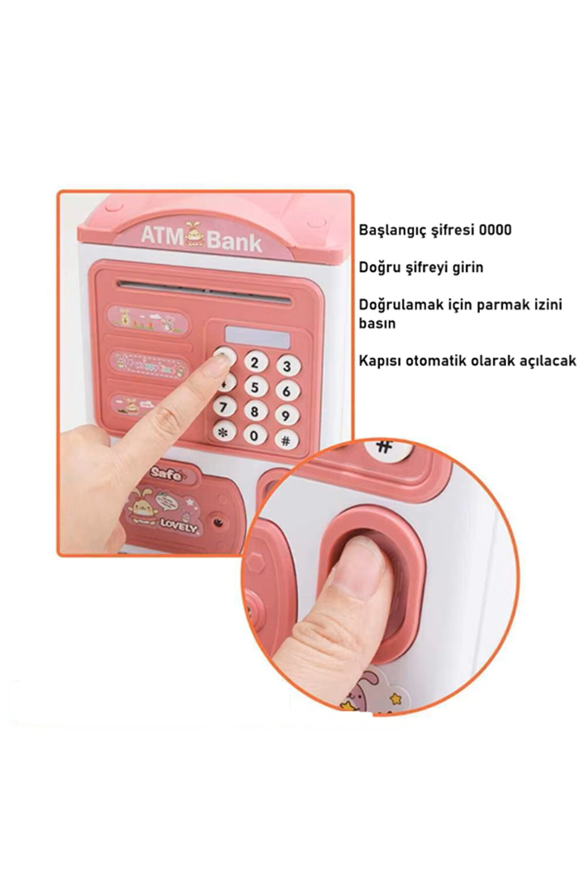 Ethab Ti̇caret Parmak İzi̇ Ve Şi̇freli̇ Elektroni̇k Atm Kumbara