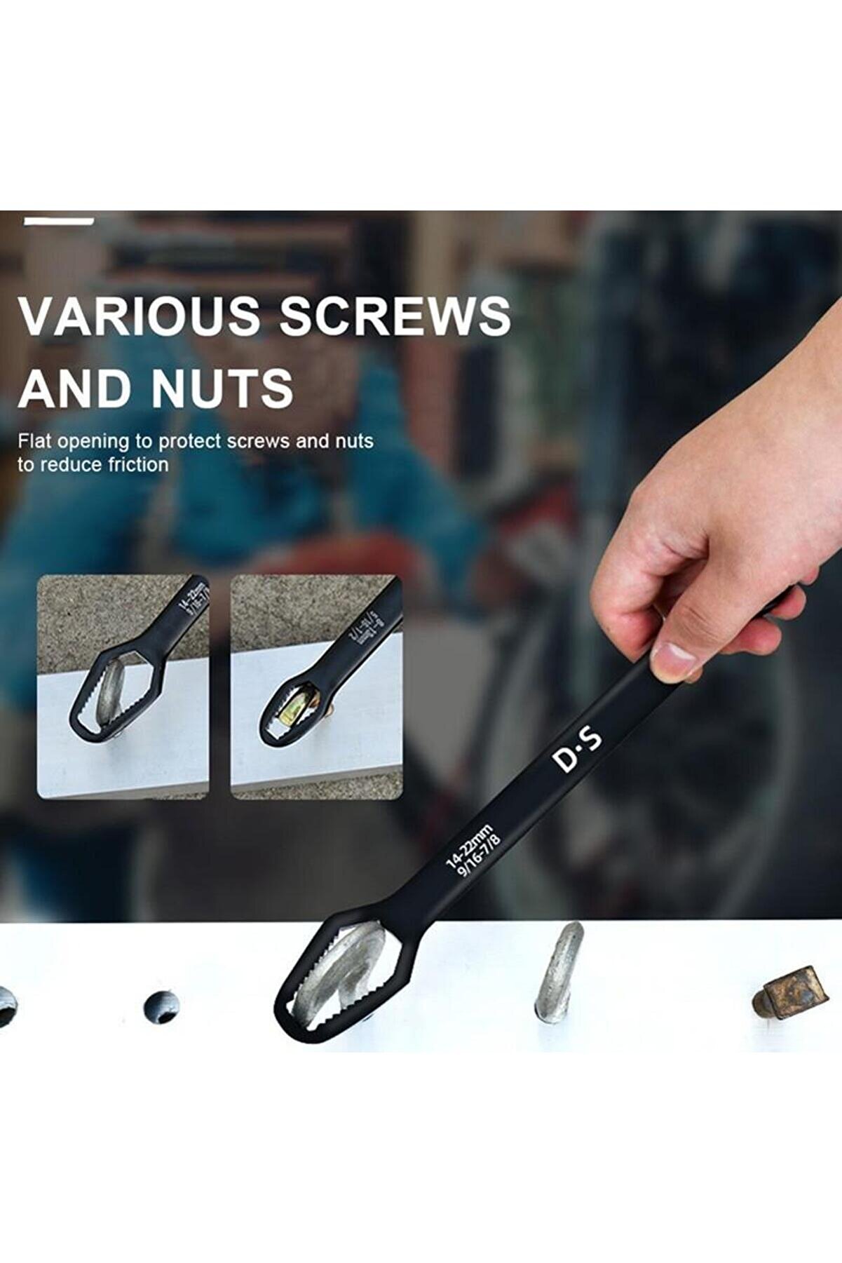 Go İthalat Uni̇versal Anahtarı &Ccedil;i̇ft Kafalı &Ccedil;ok Fonksi̇yonlu 6-22Mm (5250)