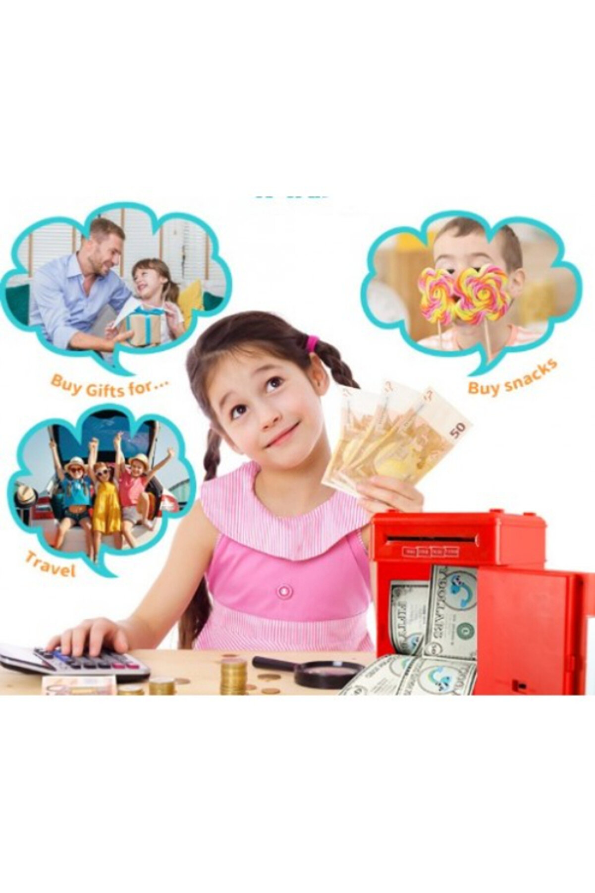 Ethab Ti̇caret Elektroni̇k Şi̇freli̇ Kasa Otomati̇k Atm Kumbara