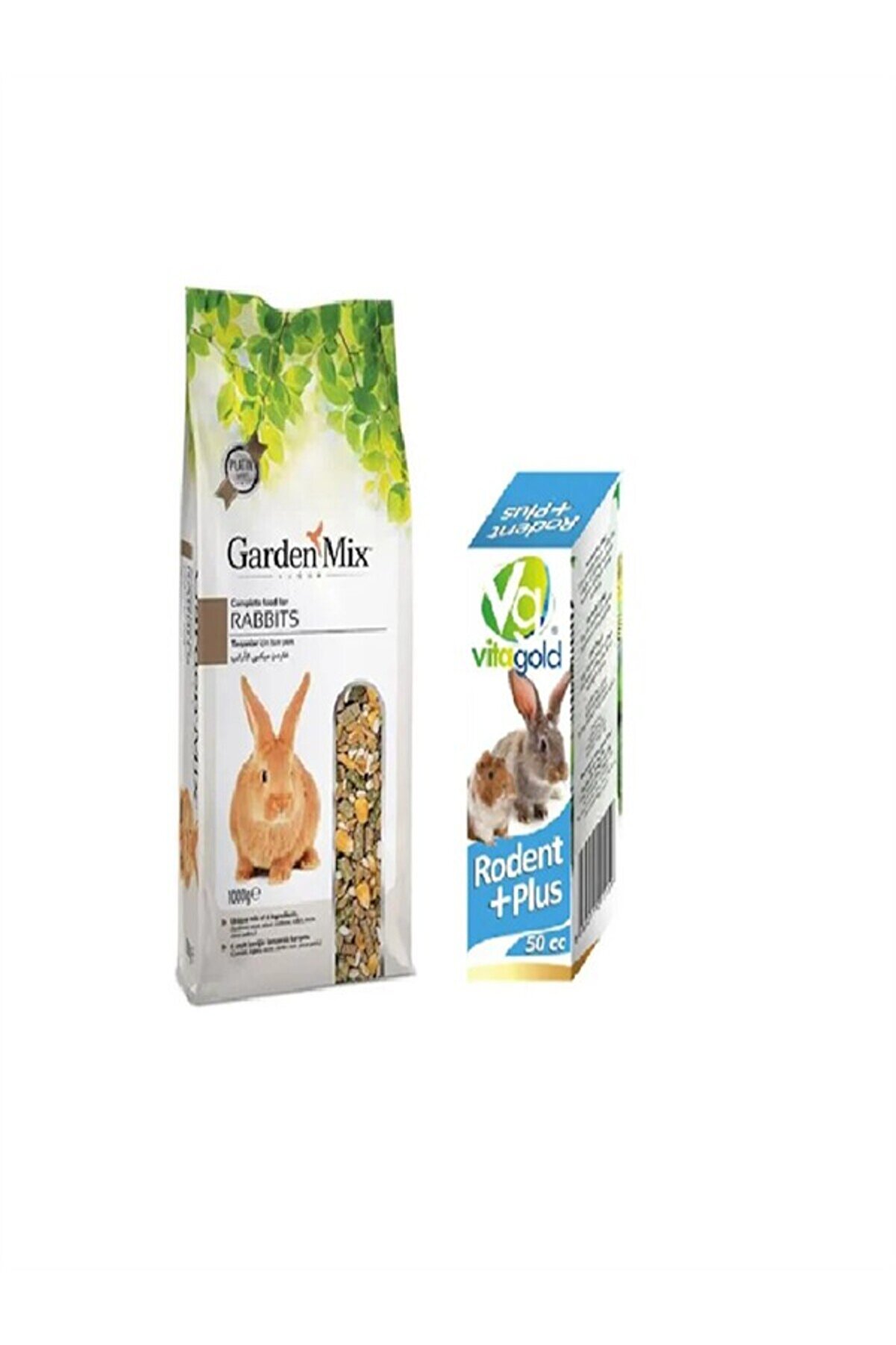 Gardenmax Tavşan Yemi̇ 1 Kg. Skt01/2027 + Vi̇ta Gold Rodent Plus Kemi̇rgen Vi̇tami̇ni̇ 50Cc