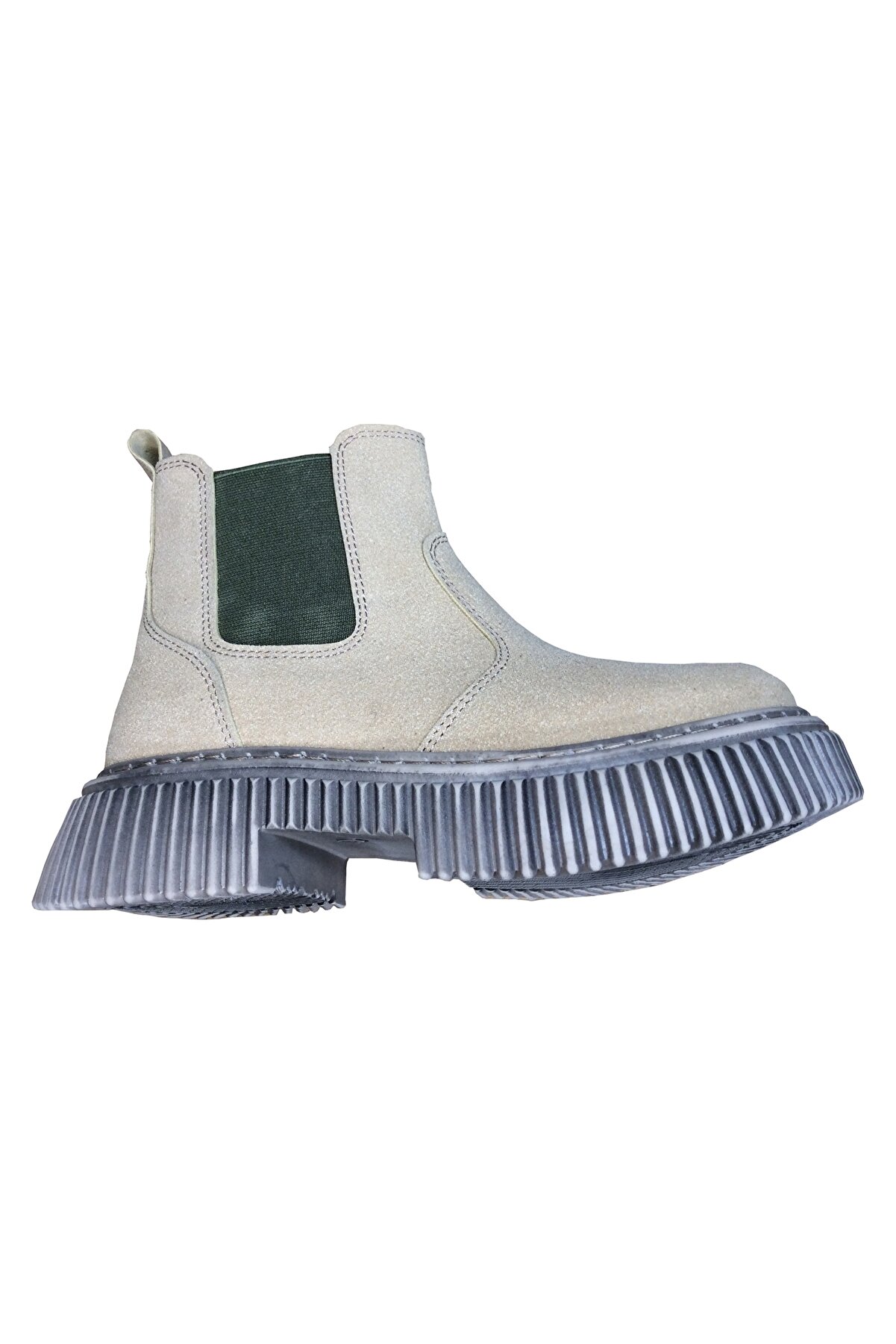 1087 Fi̇let Uni̇sex Erkek Ve Kız Çocuk Bot Bej Süet Yanı Lasti̇kli̇ Ve Fermuarlı Anatomi̇k