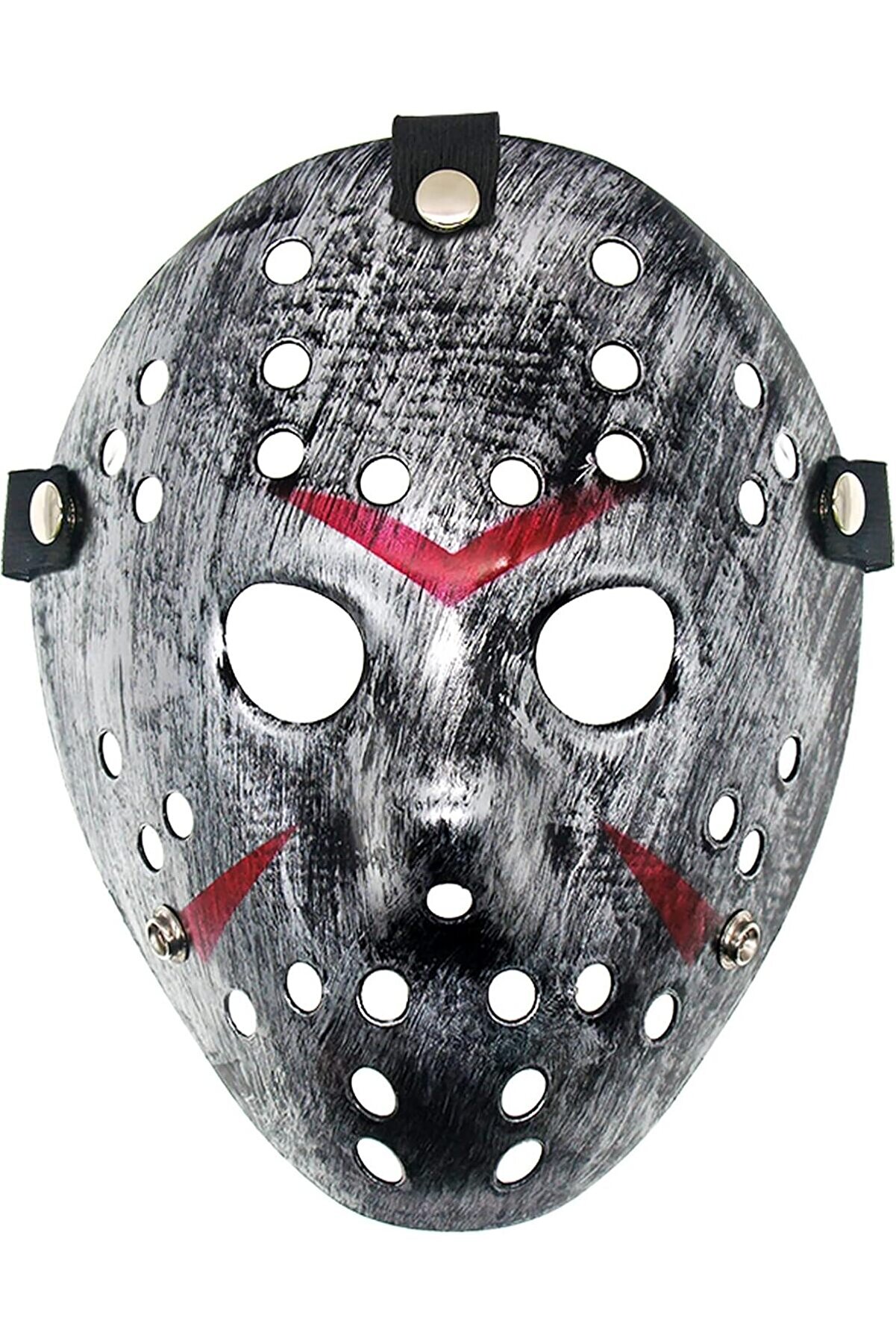 Go İthalat Jason Maskesi̇ Hanni̇bal Maskesi̇ Metal G&uuml;m&uuml;ş Renk 20X25 Cm (4457)