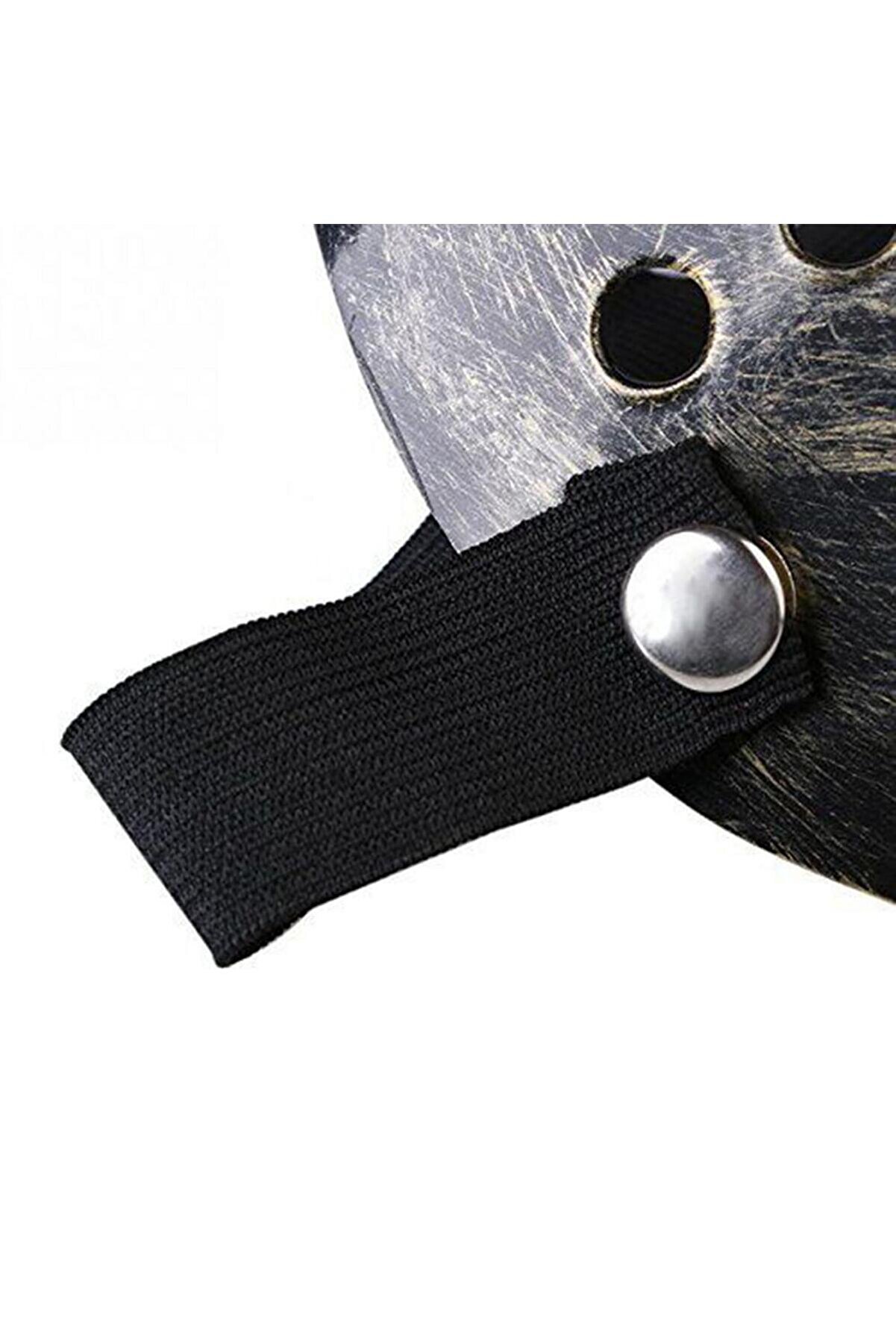 Go İthalat Jason Maskesi̇ Hanni̇bal Maskesi̇ Metal G&uuml;m&uuml;ş Renk 20X25 Cm (4457)