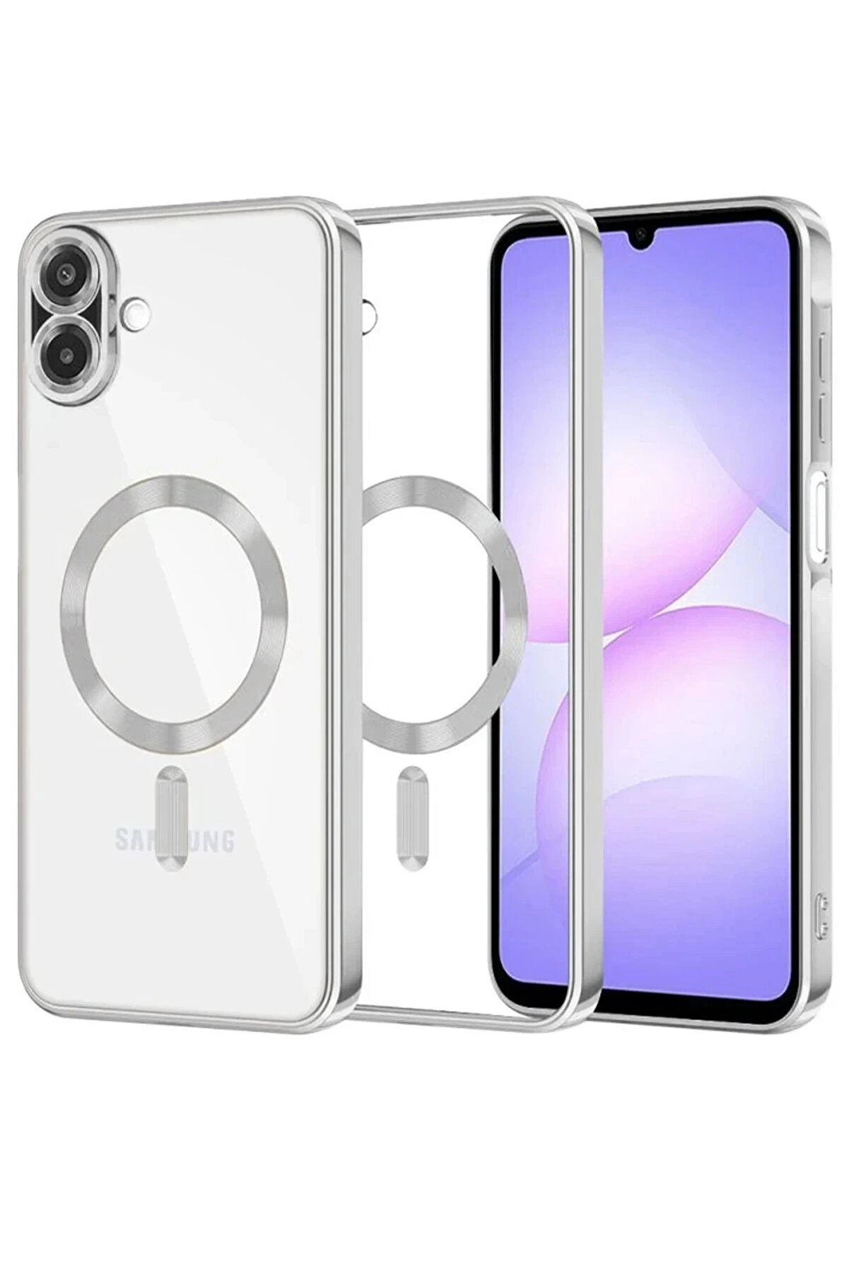 Buti̇k Samsung Galaxy A07 Kross Magneti̇csafe Kapak - G&uuml;m&uuml;ş-(5796)