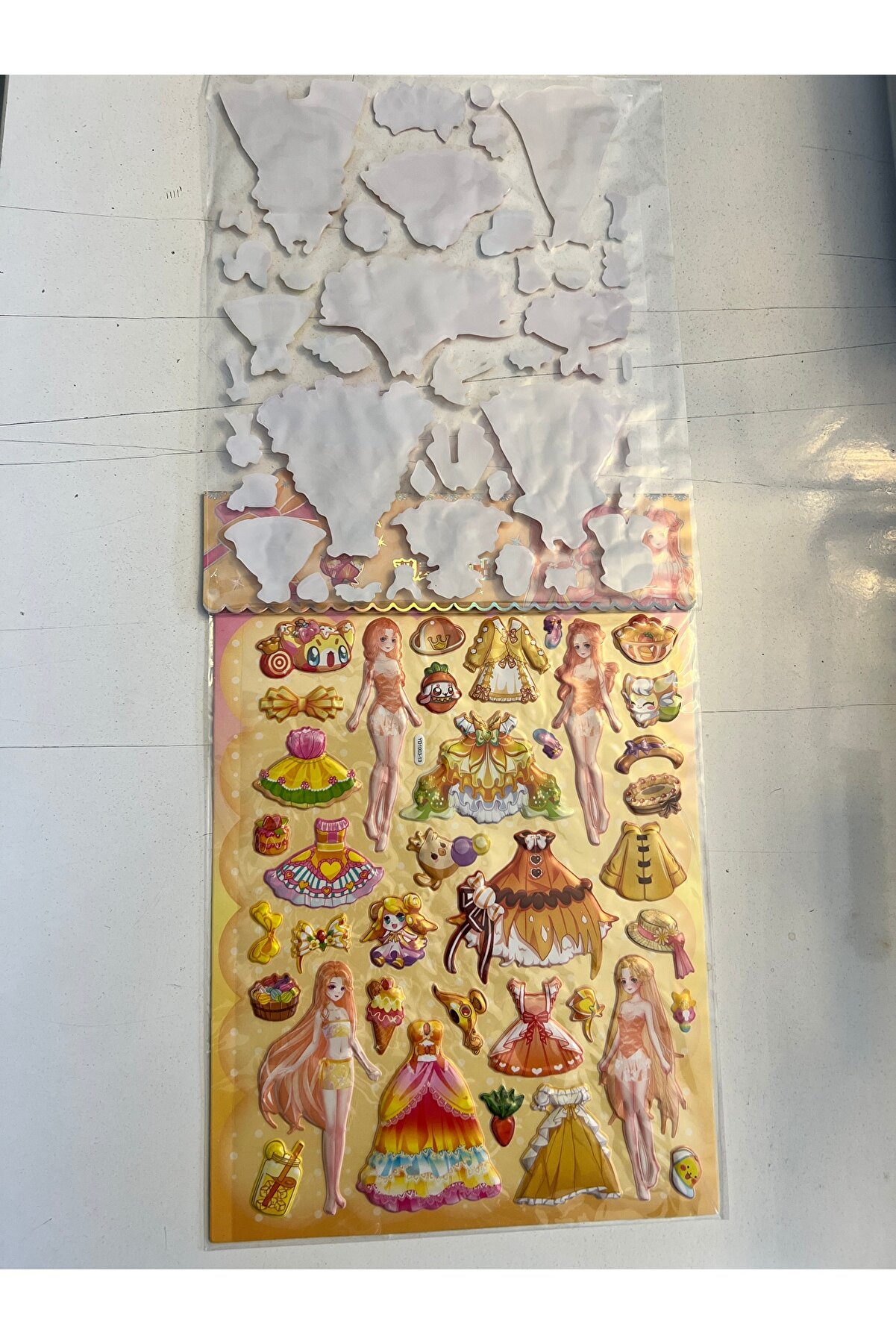 Ai̇rbrush Tattoo Sti̇cker Prenses Elbi̇se Gi̇ydi̇rme Etki̇nli̇k Oyunu 2 Kartela Bi̇rden Model16