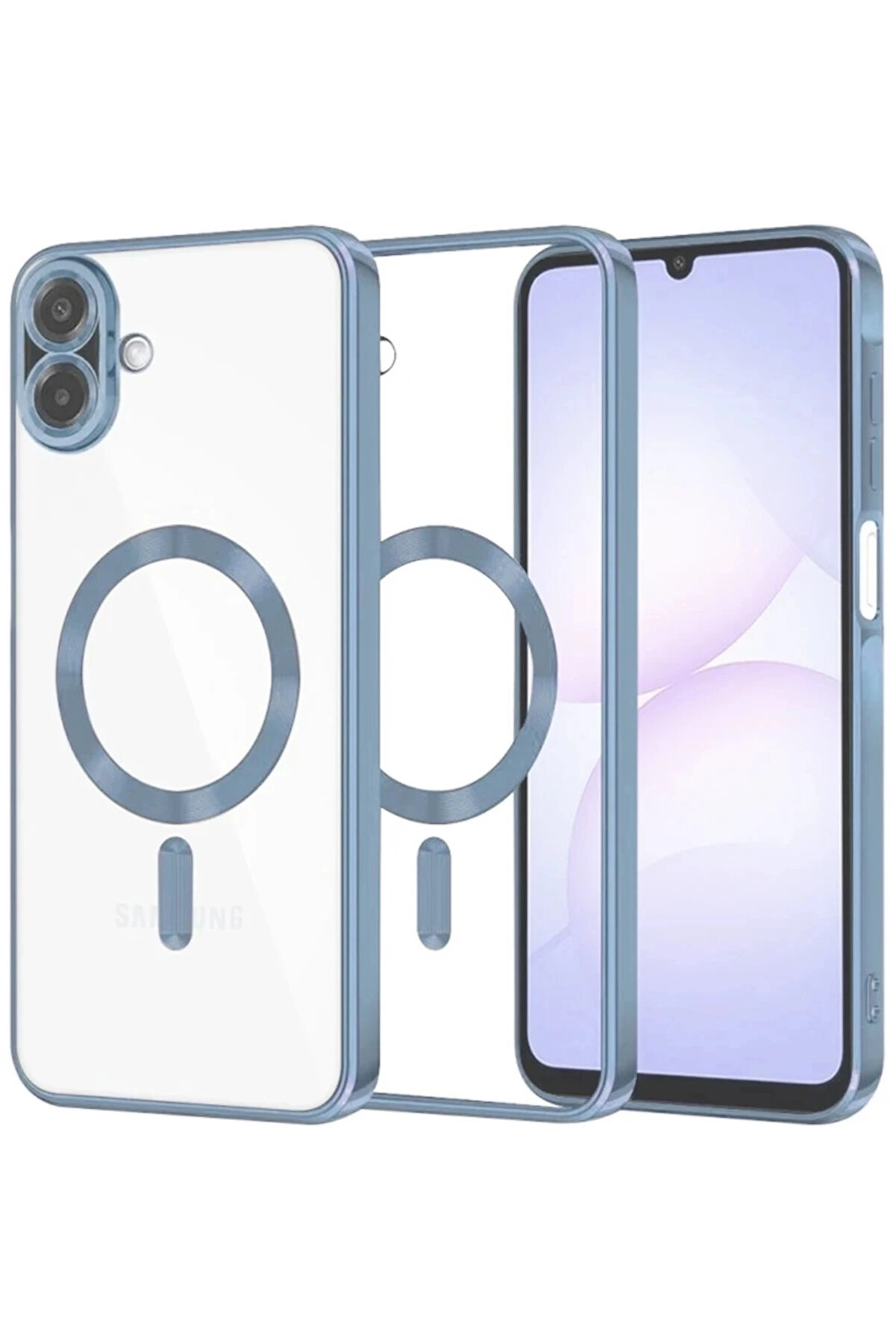 Buti̇k Samsung Galaxy A07 Kross Magneti̇csafe Kapak - Si̇erra Blue-(5796)