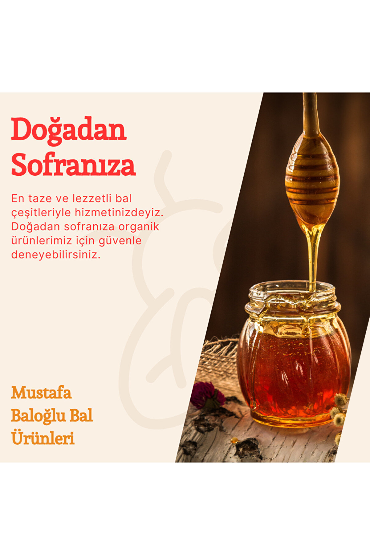 Mustafa Baloğlu Bal &Uuml;r&uuml;nleri̇ &Ccedil;i̇&ccedil;ek Balı 950 Gr.