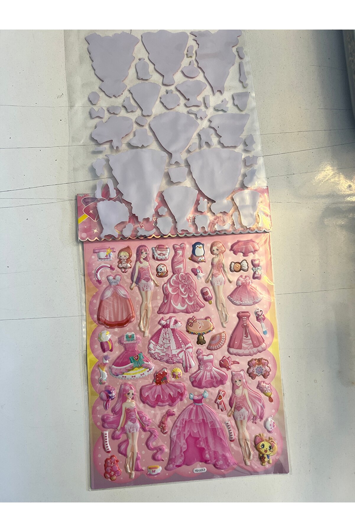 Ai̇rbrush Tattoo Sti̇cker Prenses Elbi̇se Gi̇ydi̇rme Etki̇nli̇k Oyunu 2 Kartela Bi̇rden Model5