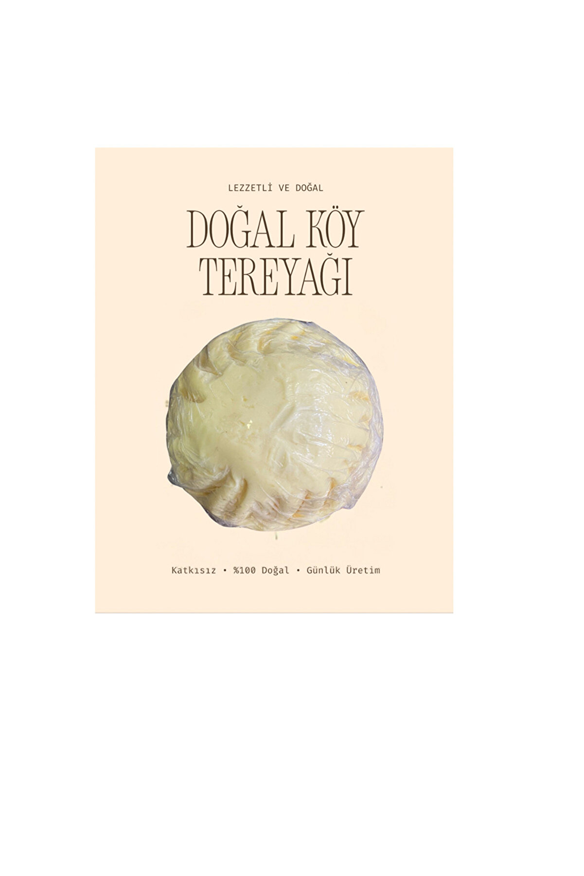 Mustafa Baloğlu Bal &Uuml;r&uuml;nleri̇ Doğal Katkısız K&ouml;y Tereyağ 1 Kg