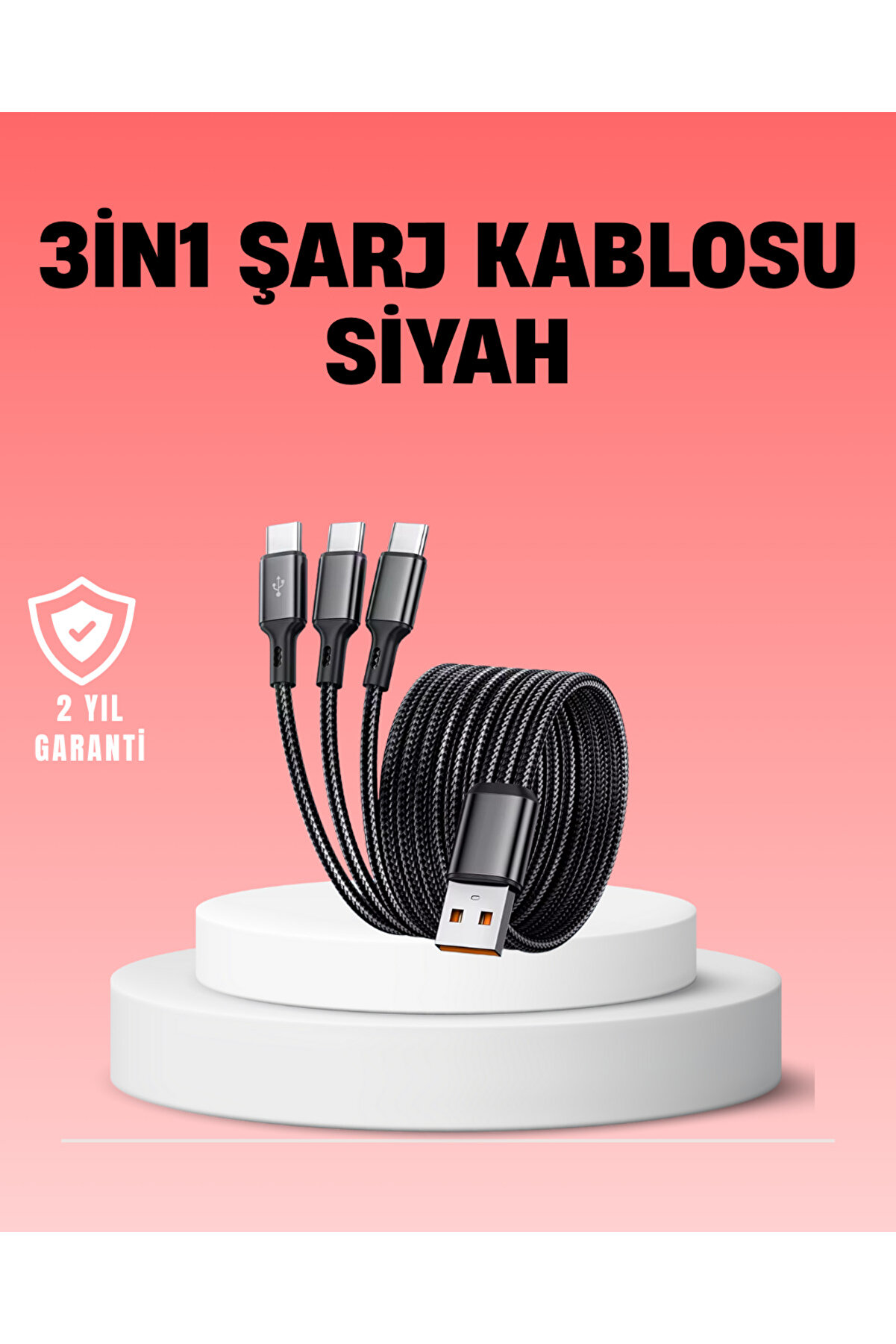 Oem &Ccedil;oklu Usb Şarj Kablosu &ndash; 12M Hızlı Şarj 3A G&uuml;&ccedil;l&uuml; Akım