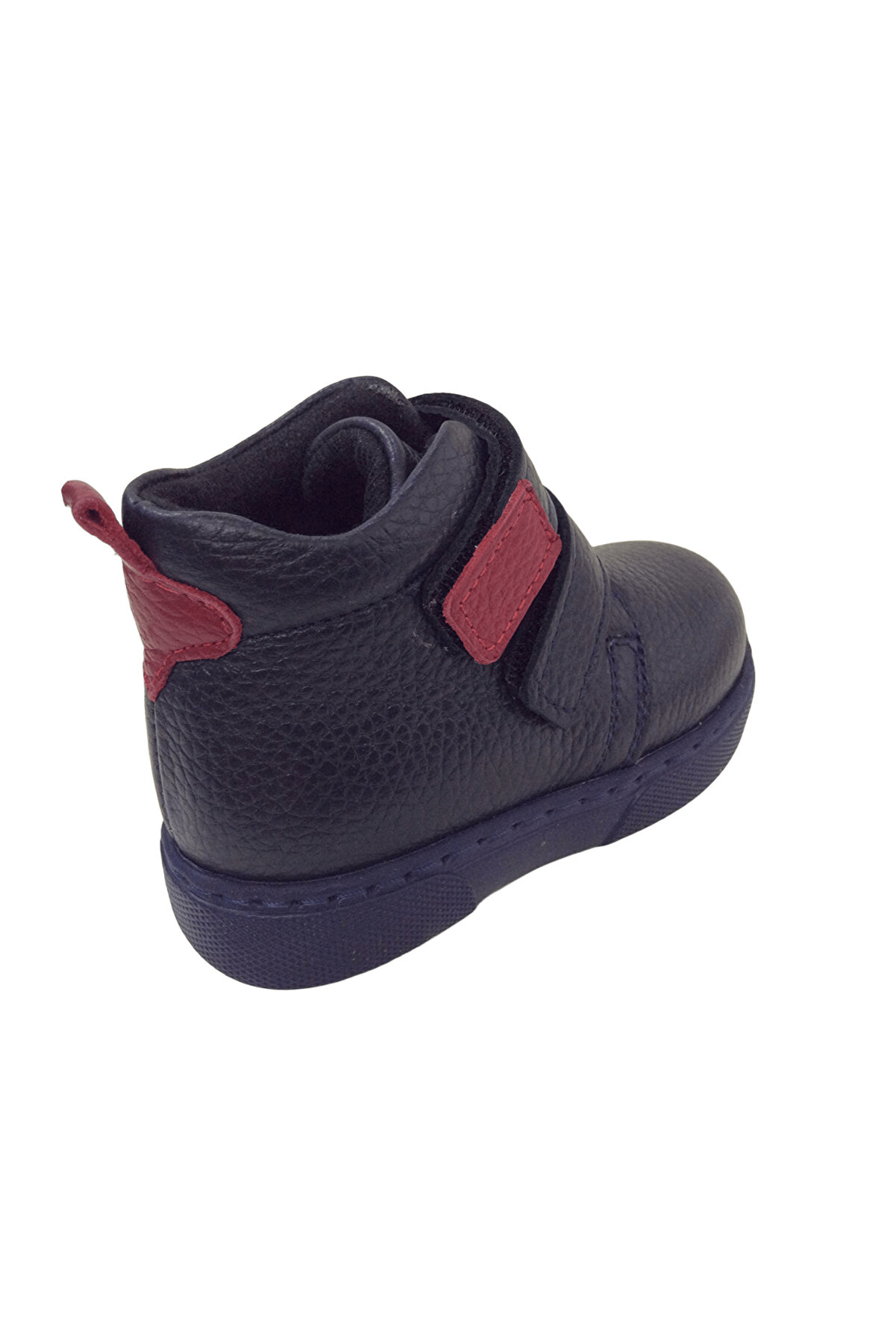 Ortopedi̇kal Ri̇dente K.laci̇vert-Kırmızı Bebe Erkek &Ccedil;ocuk Bot % 100 Deri̇ Cırtlı