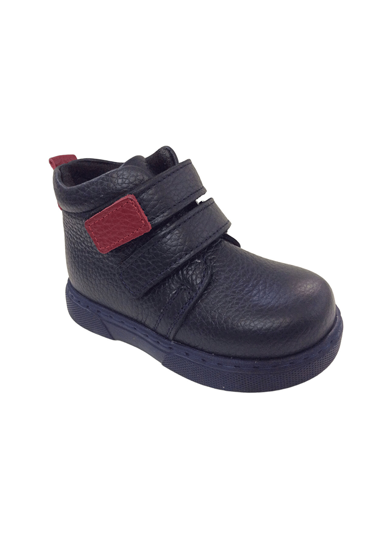 Ortopedi̇kal Ri̇dente K.laci̇vert-Kırmızı Bebe Erkek &Ccedil;ocuk Bot % 100 Deri̇ Cırtlı