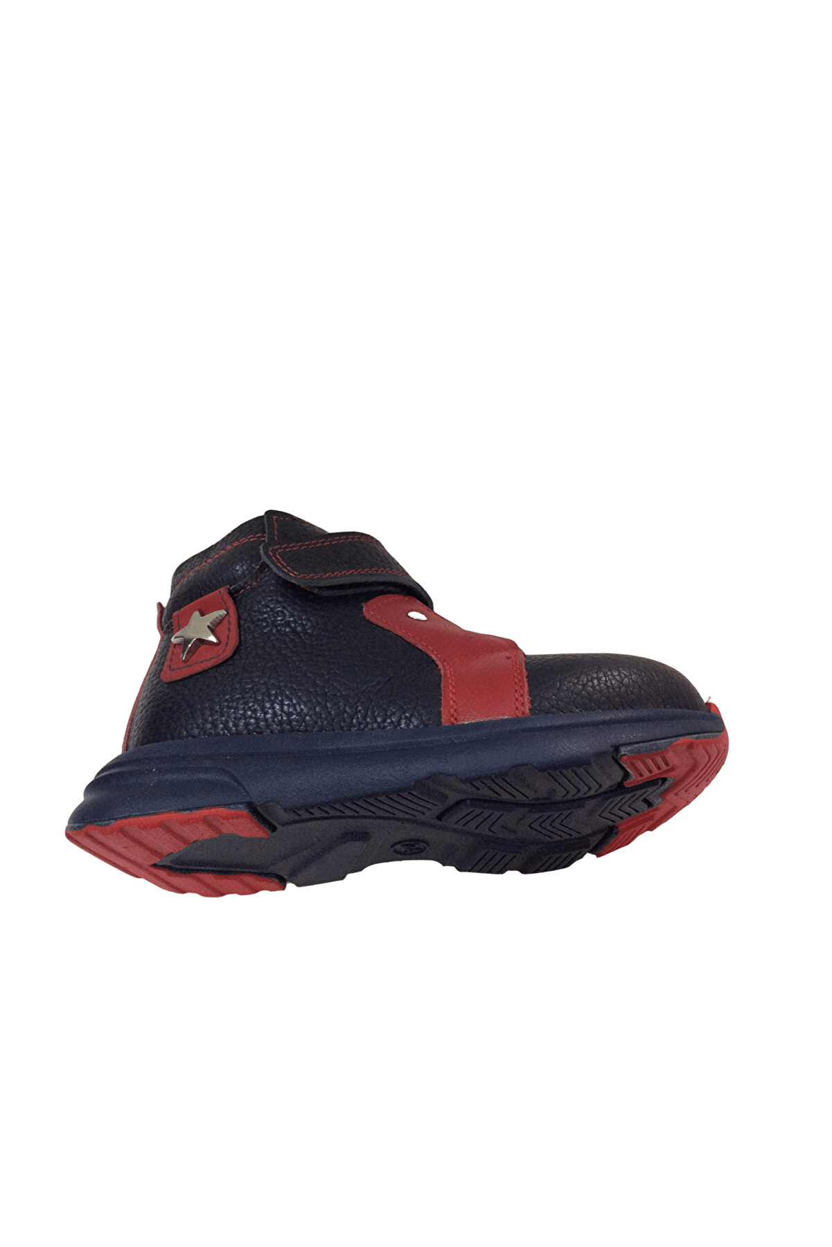 Ortopedi̇kal1001 Ri̇dente Laci̇vert Kırmızı Bebe Erkek &Ccedil;ocuk Bot % 100 Deri̇ Lasti̇k Vetek Cırtlı