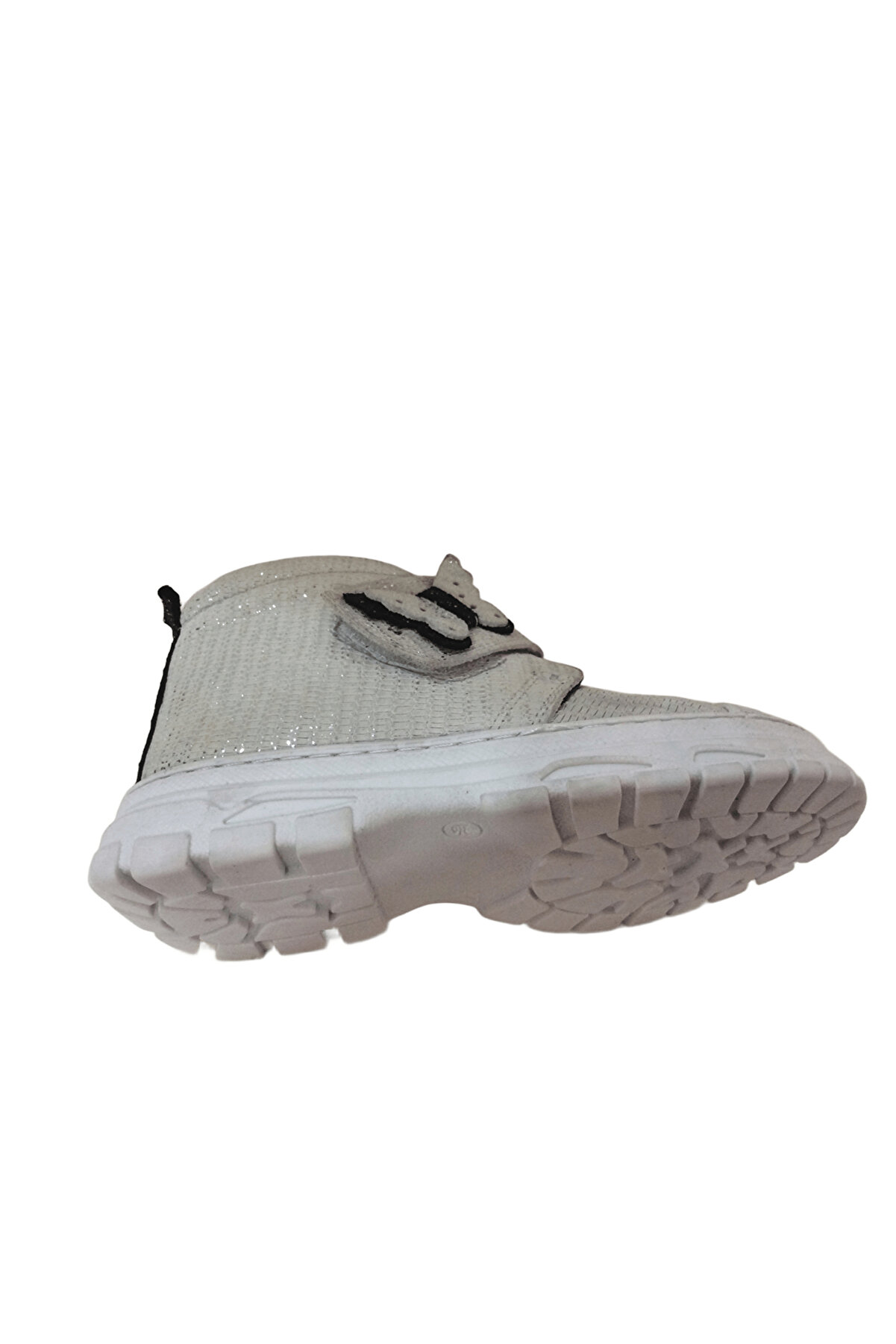 Ortopedi̇kal 1001 Ri̇dente G&uuml;m&uuml;ş Si̇mli̇ Parlak Pati̇k Kız &Ccedil;ocuk Bot % 100 Deri̇ Kalın Tek Cırtlı