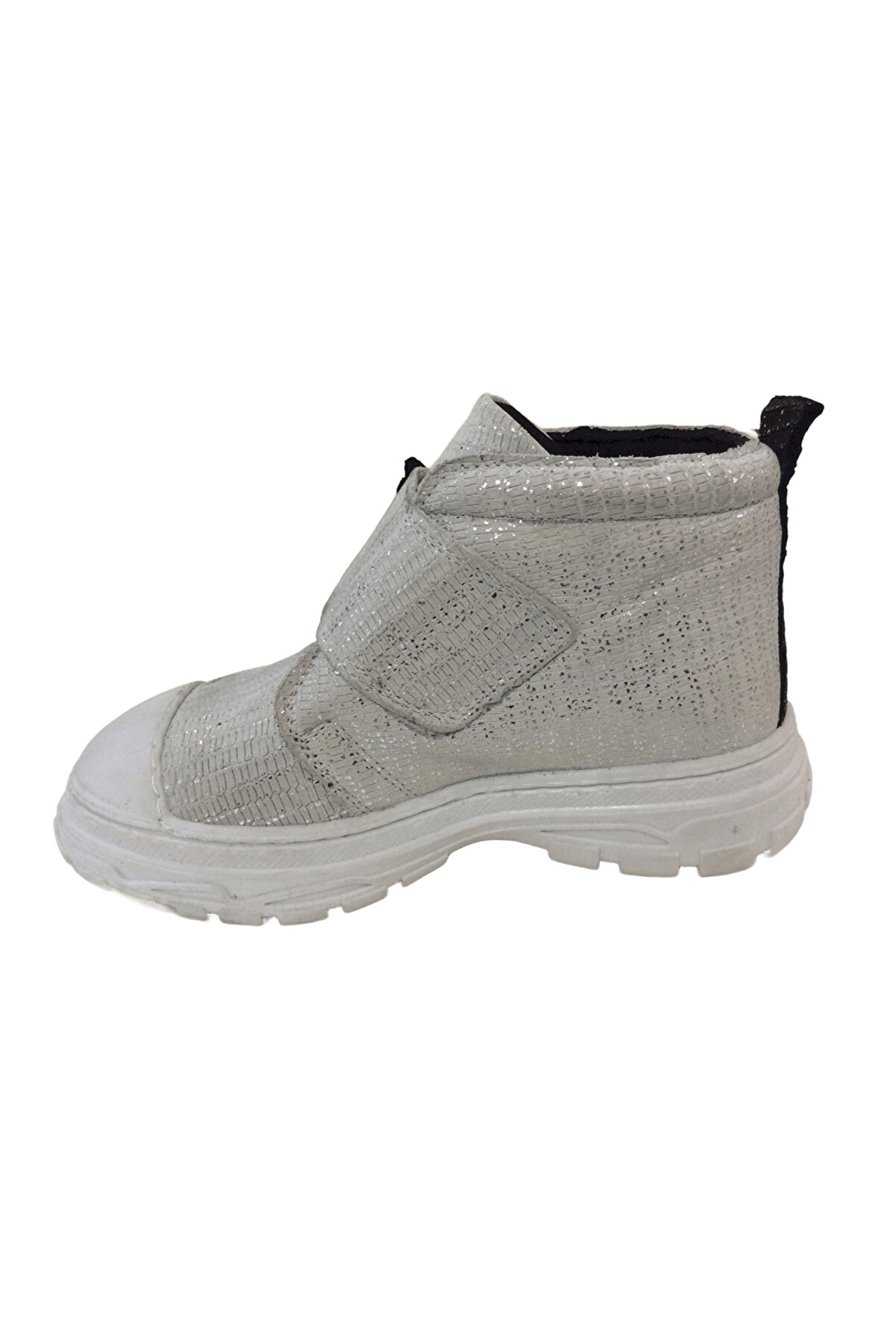 Ortopedi̇kal 1001 Ri̇dente G&uuml;m&uuml;ş Si̇mli̇ Parlak Pati̇k Kız &Ccedil;ocuk Bot % 100 Deri̇ Kalın Tek Cırtlı