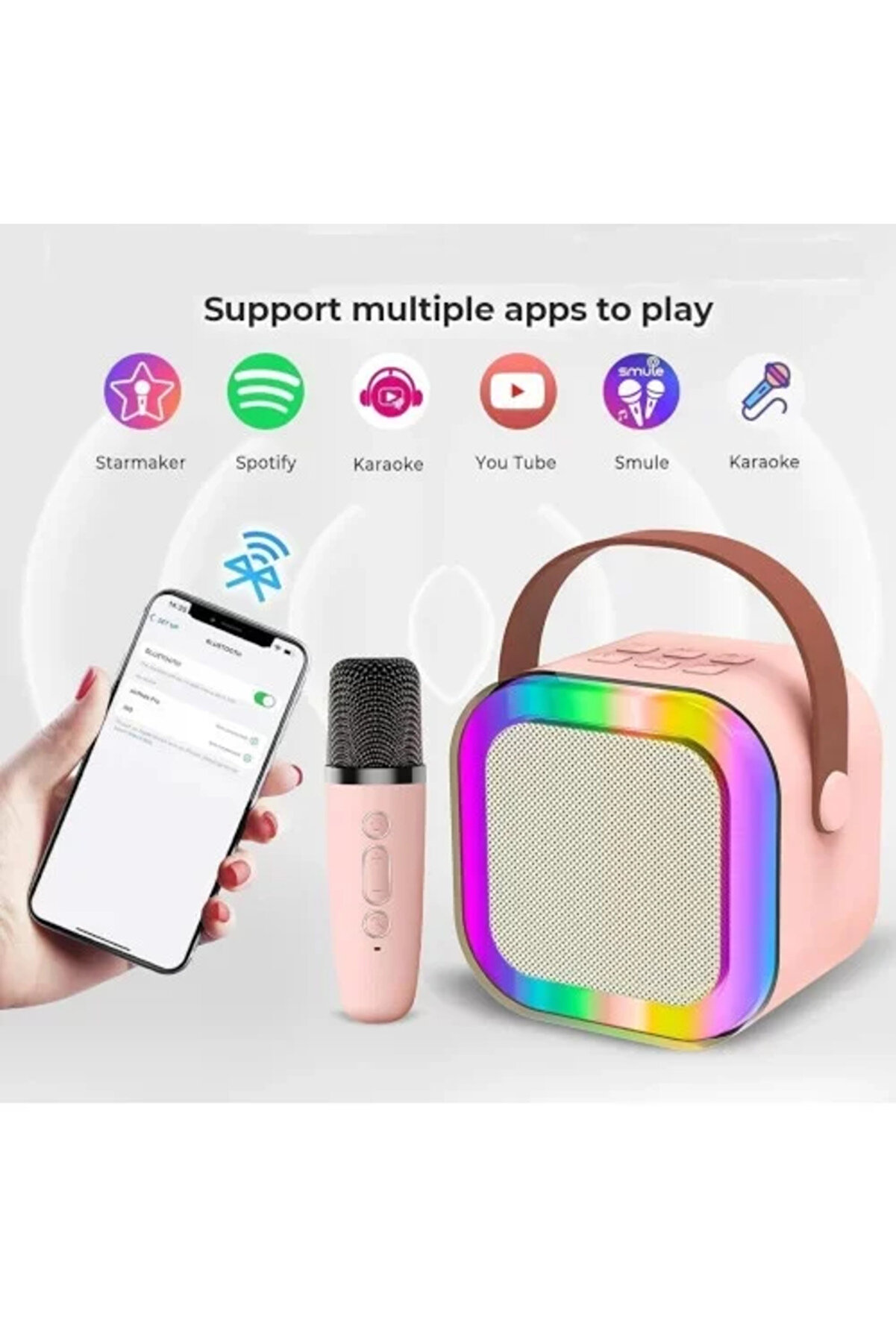 Go İthalat Karaoke Mi̇krofon Hoparl&ouml;r Seti̇ Mi̇ni̇ (4457)