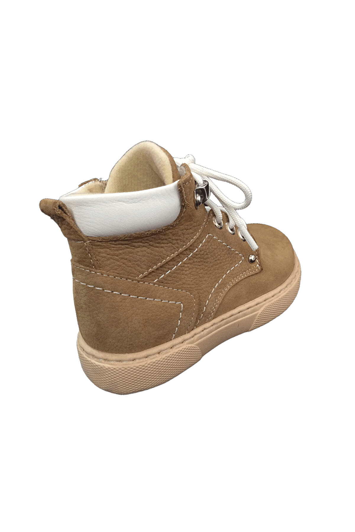 Ortopedi̇kal1001 Ri̇dente A Taba S&uuml;et Bebe Erkek &Ccedil;ocuk Bot % 100 Deri̇ Fermuarlı Ve Bağcıklı