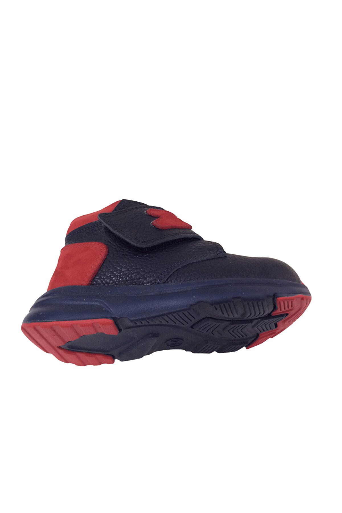 Ortopedi̇kal1001 Ri̇dente Laci̇vert Kırmızı S&uuml;et Bebe Erkek &Ccedil;ocuk Bot % 100 Deri̇ Kalın Tek Cırtlı