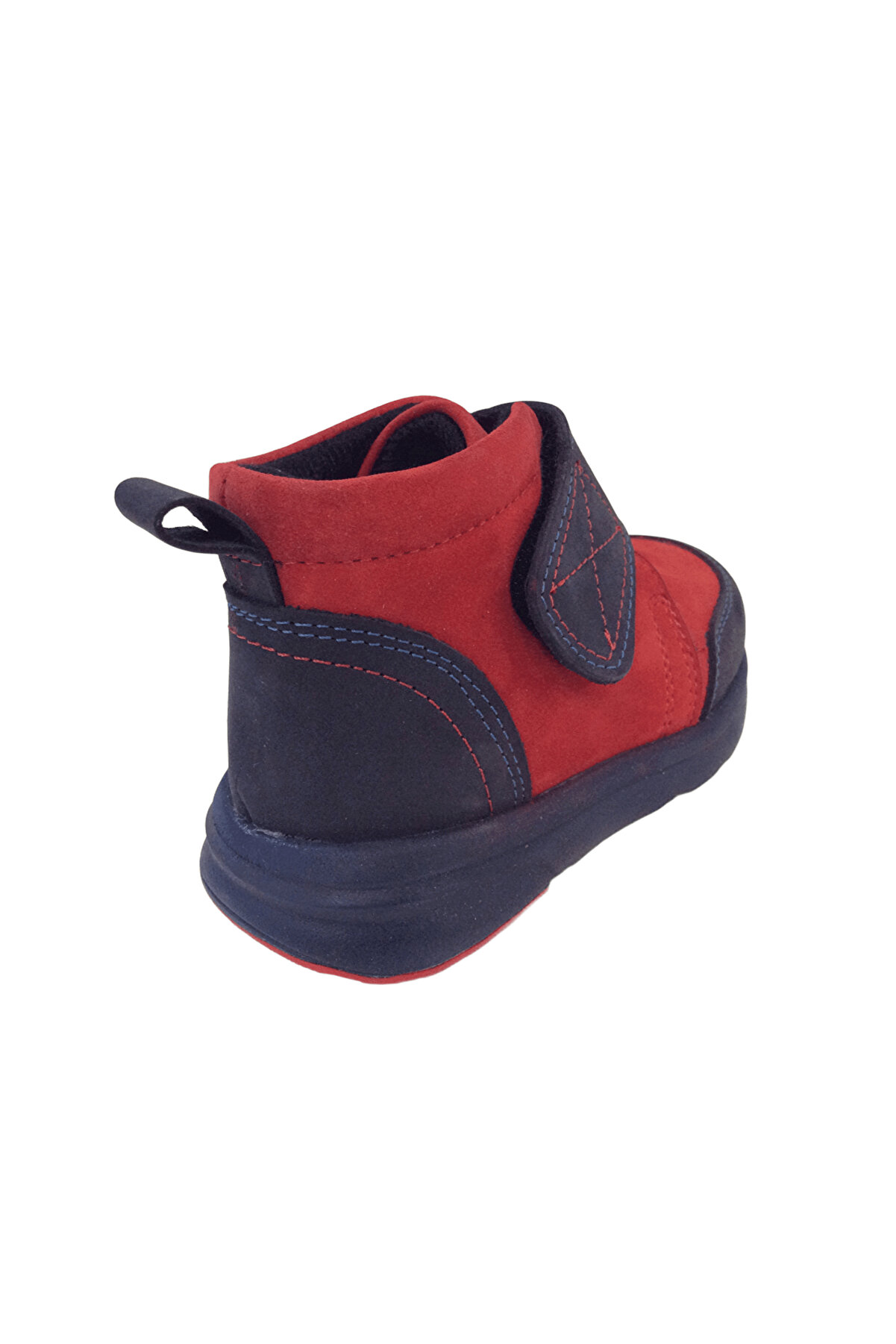 Ortopedi̇kal1001 Ri̇dente Laci̇vert Kırmızı (S&uuml;et) Bebe Erkek &Ccedil;ocuk Bot % 100 Deri̇ Kalın Tek Cırtlı