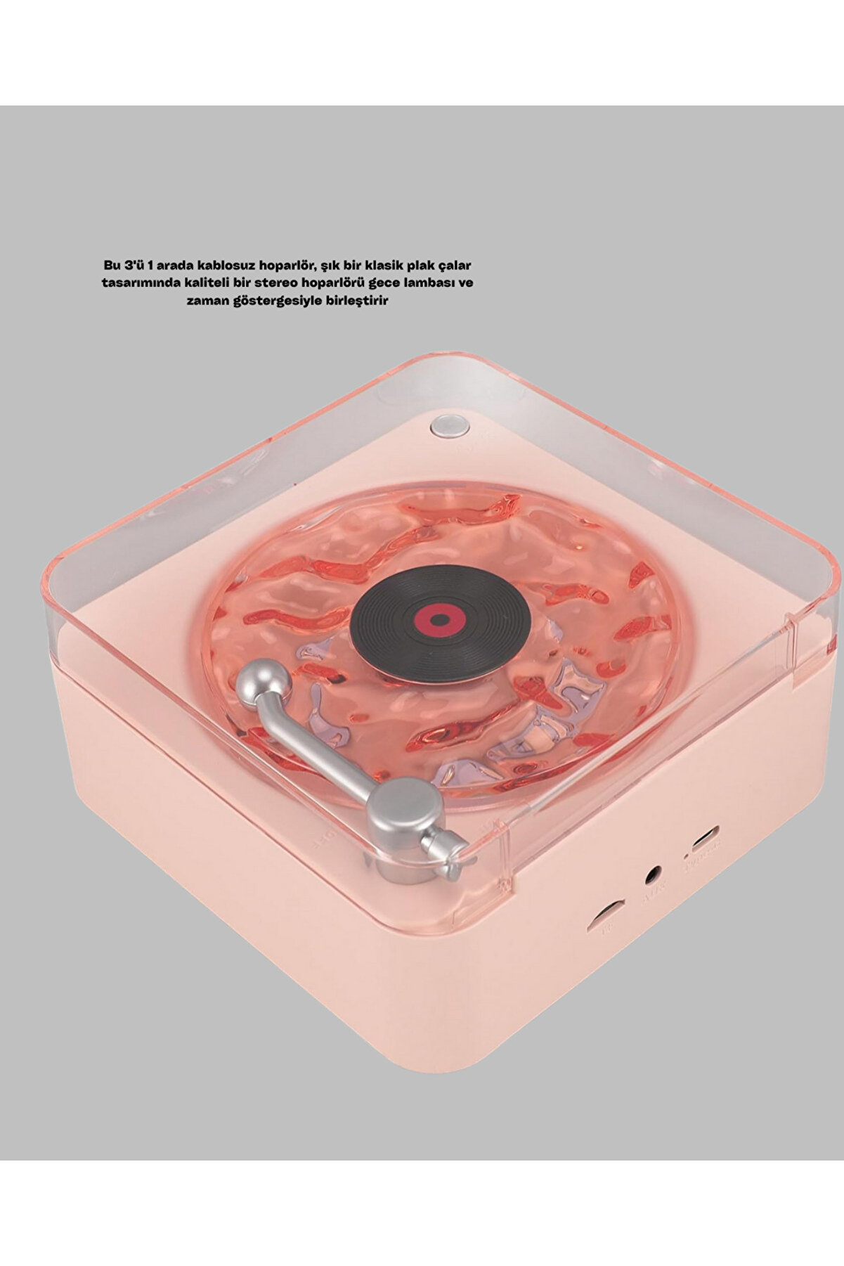 Zero Land Xmpdby Retro Bluetooth Hoparl&ouml;r &ndash; Kri̇stal Ses, Gece Lambası, (01319) Saatli̇ Tasarım