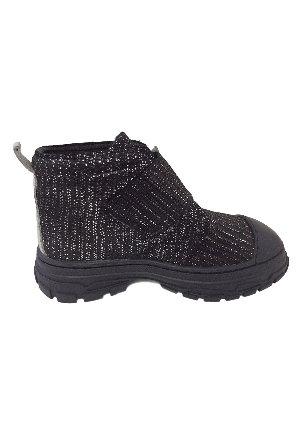 Ortopedi̇kal 1001 Ri̇dente Si̇yah Si̇mli̇ Parlak Pati̇k Kız &Ccedil;ocuk Bot % 100 Deri̇ Kalın Tek Cırtlı