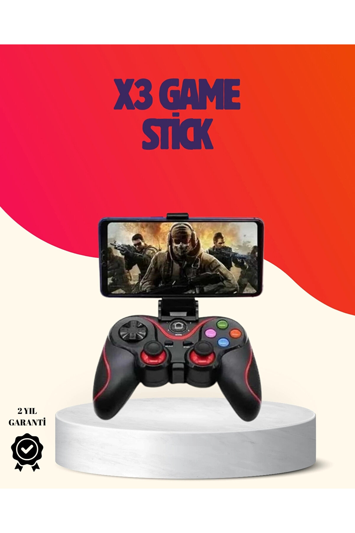 Go İthalat Ceylan Adam 8 Saat Pi̇l &Ouml;mr&uuml; Sunan Kablosuz Oyun Kumandası