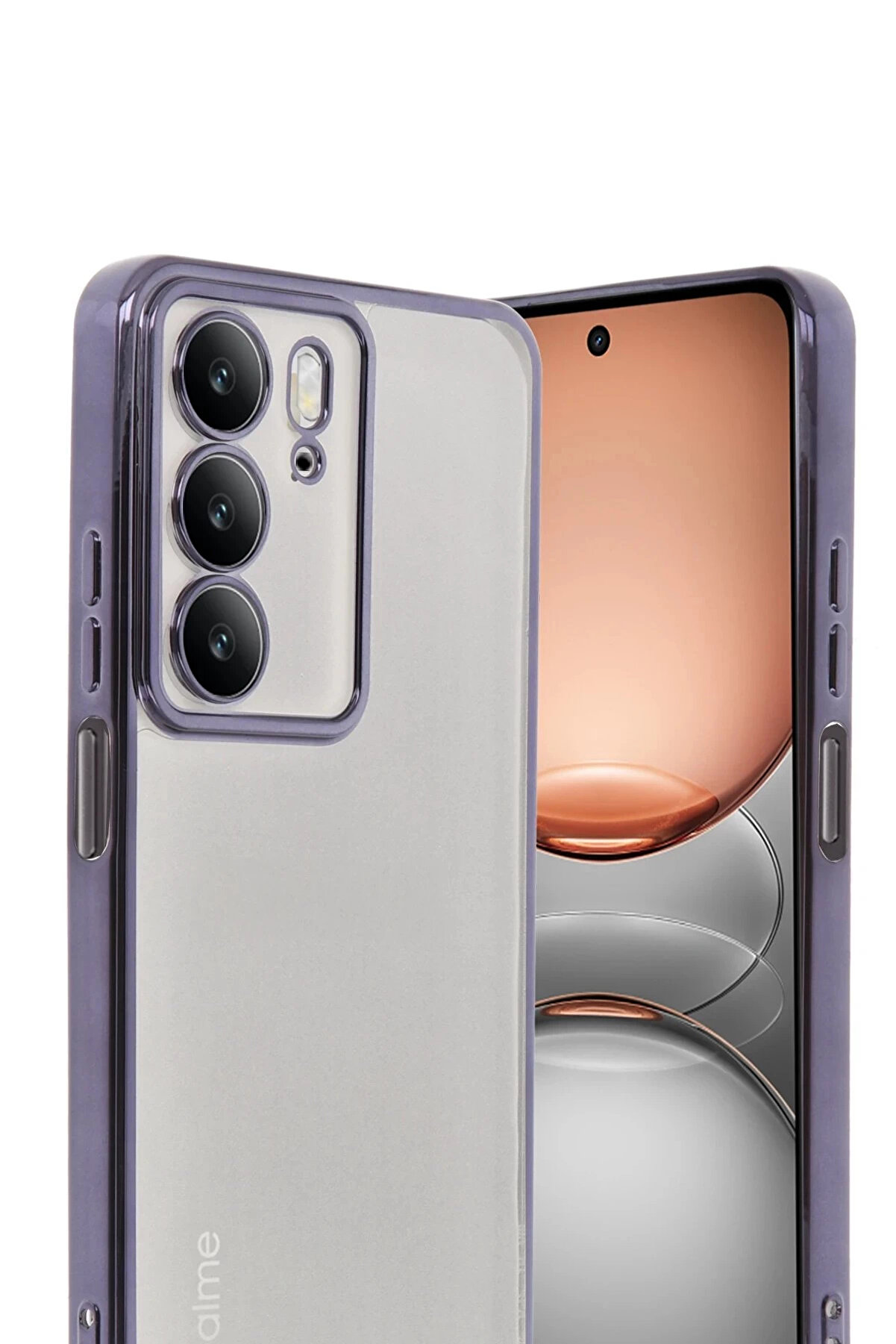 Harmonyaura Realme C75 4G Kılıf Lensli̇ Si̇li̇kon - Mor