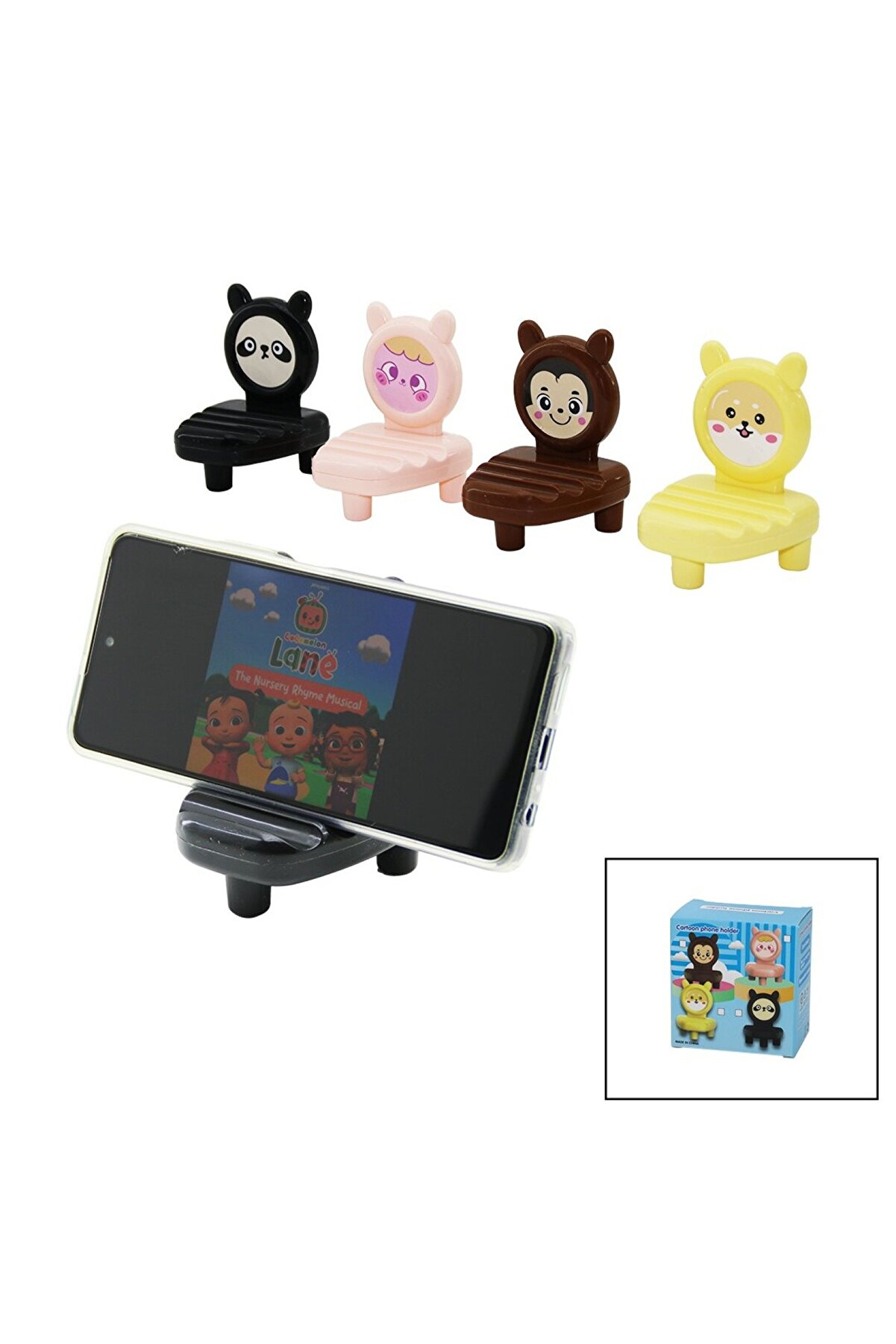 Go İthalat &Uuml;&ccedil;gen Sehpalı Renkli̇ Plasti̇k Mi̇ni̇ Telefon Tutacak 3 Kanallı