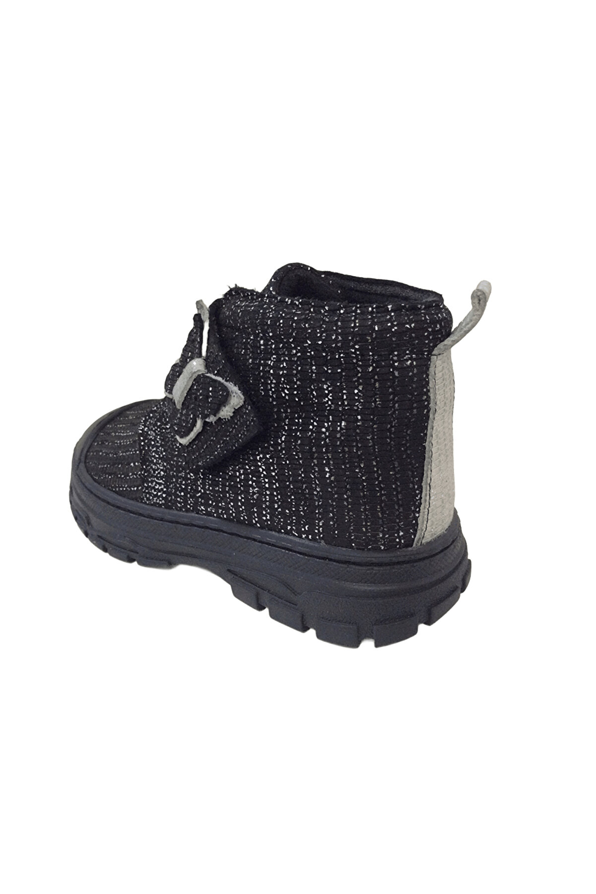 Ortopedi̇kal 1001 Ri̇dente Si̇yah Si̇mli̇ Parlak Pati̇k Kız &Ccedil;ocuk Bot % 100 Deri̇ Kalın Tek Cırtlı
