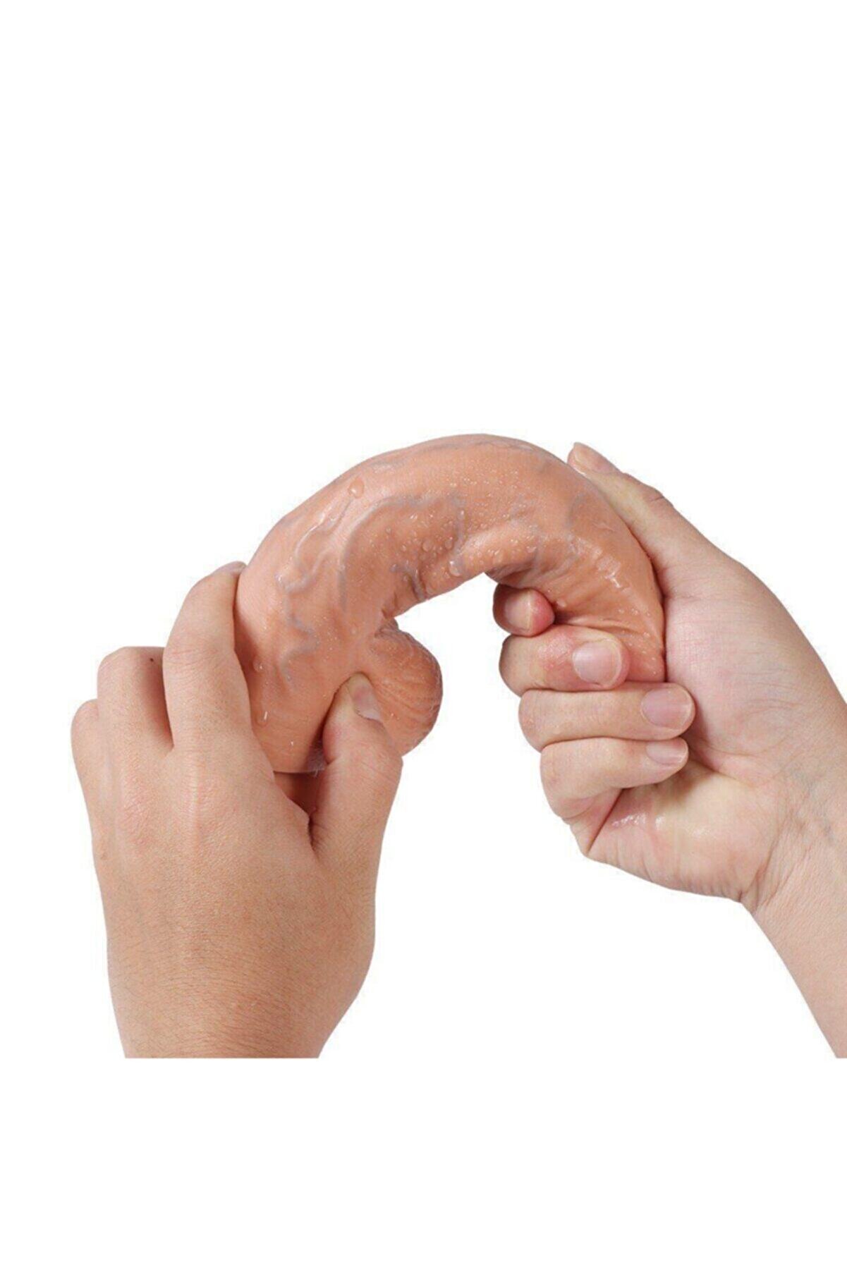 Meyrabest M&uuml;kemmeli̇yet&ccedil;i̇ Et Dokulu Kevi̇n &Ccedil;i̇ft Katmanlı Kemerli̇ Reali̇sti̇k Peni̇s 20 Cm