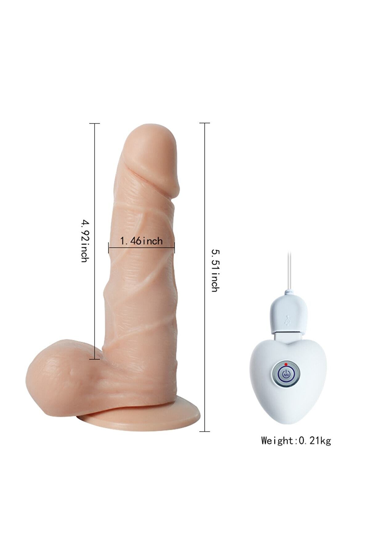 Meyrabest Vi̇brati̇ng Di̇ldo Oynarbaşlı Ti̇treşi̇mli̇ Reali̇sti̇k Peni̇s 15 Cm