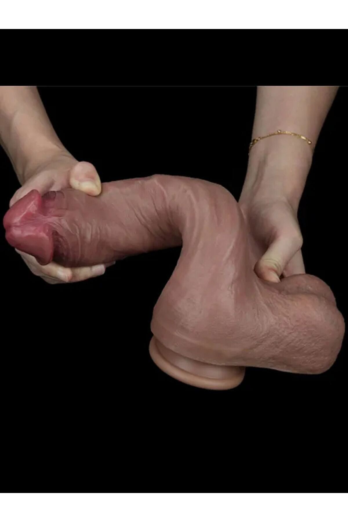 Meyrabest 10.5   Dual Layered Plati̇num Si̇li̇cone Reali̇sti̇k Di̇ldo 27 Cm